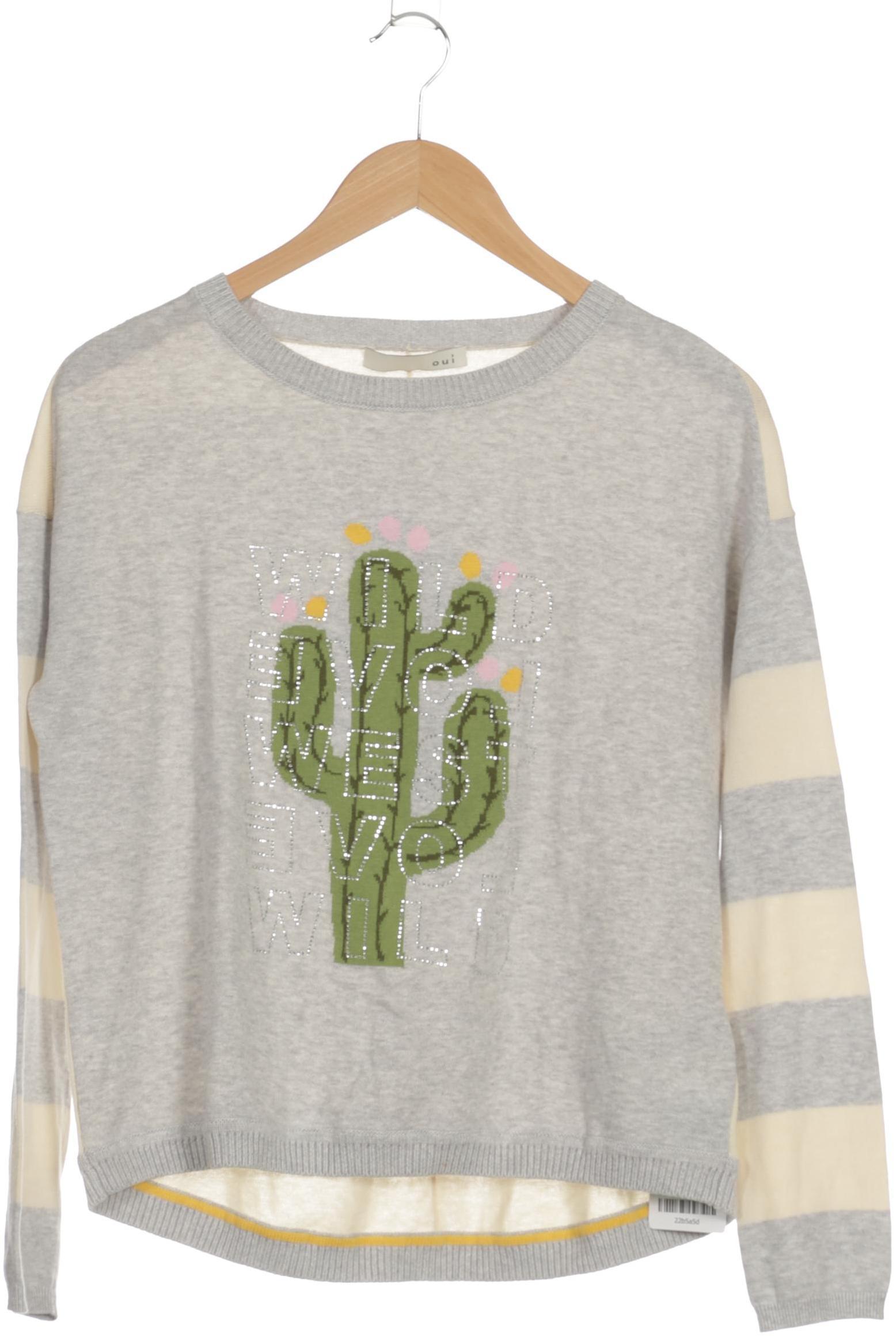 

Oui Damen Pullover, grau, Gr. 34