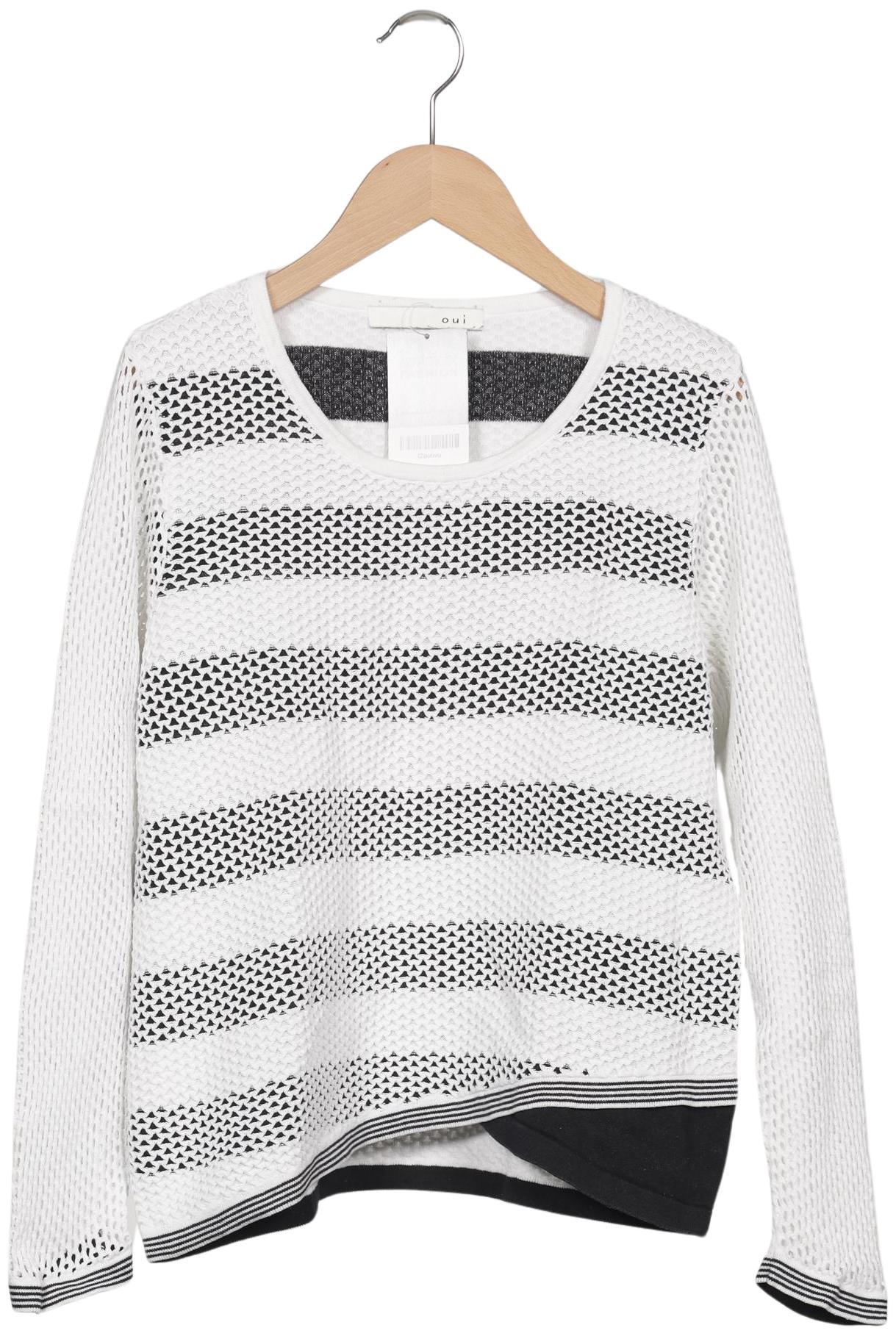 

Oui Damen Pullover, weiß, Gr. 36