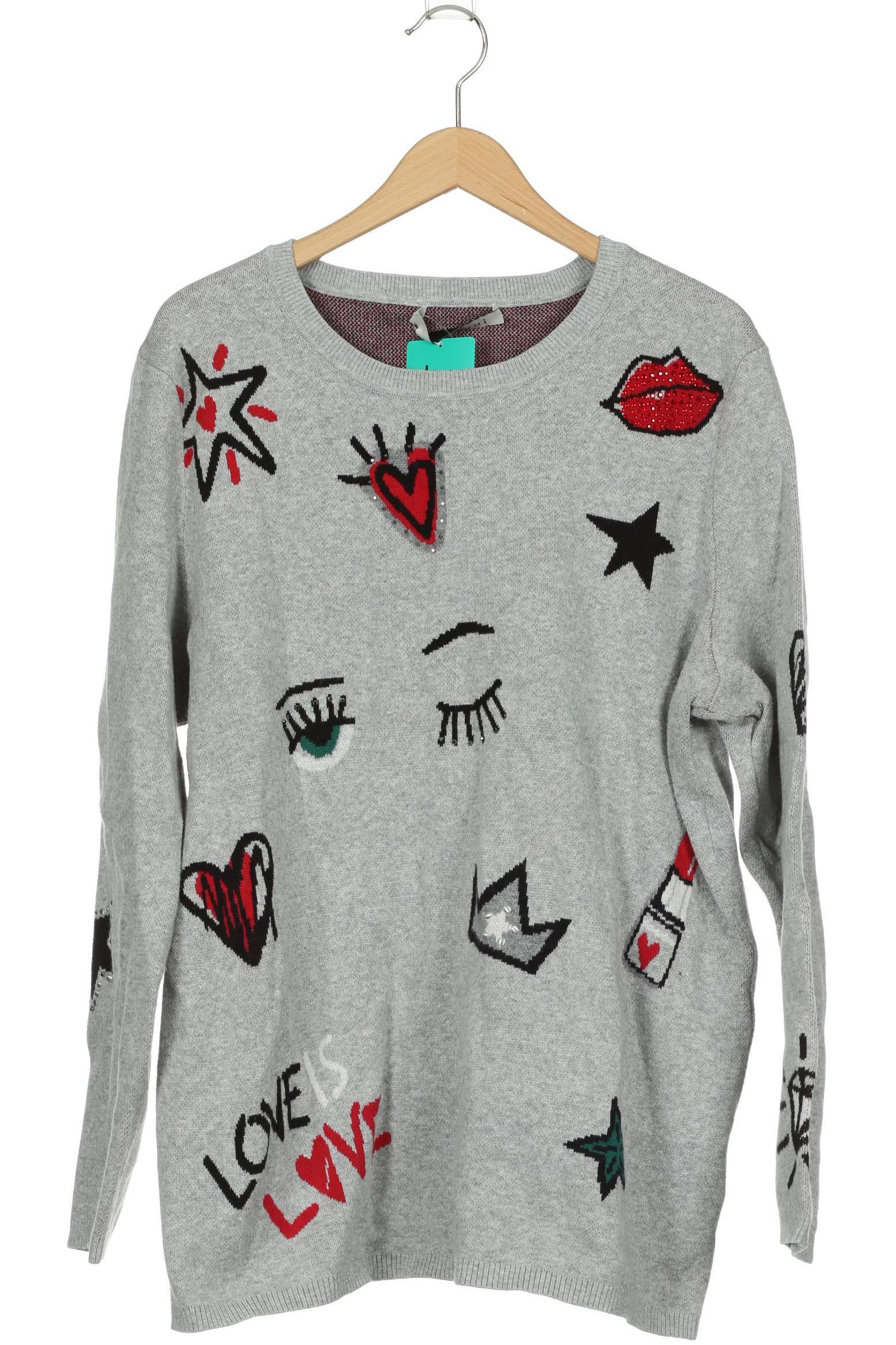 

Oui Damen Pullover, grau, Gr. 44