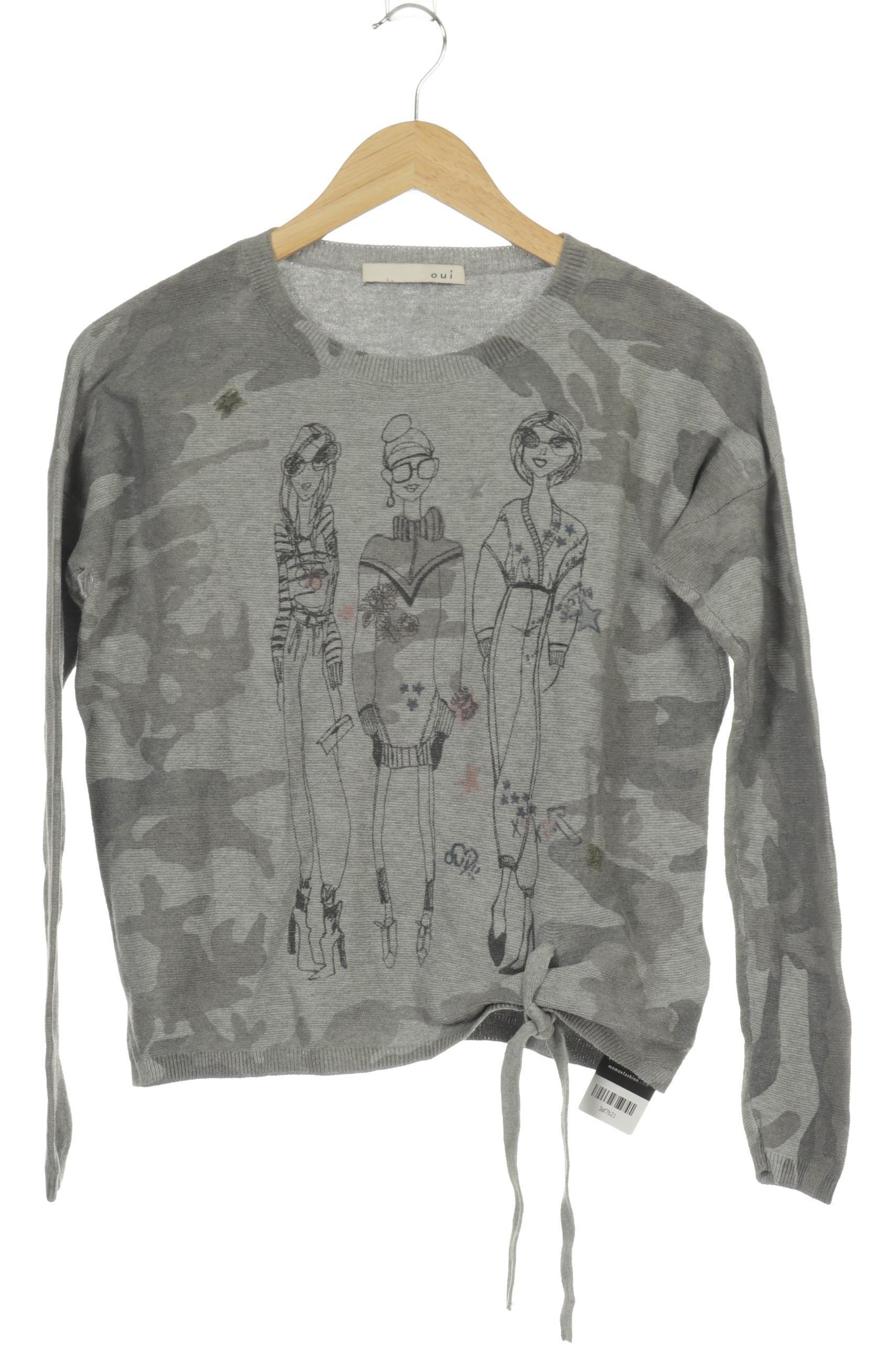 

Oui Damen Pullover, grau, Gr. 34