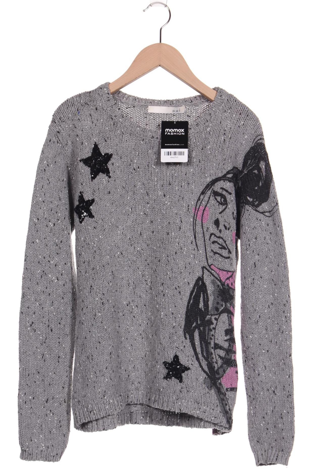 

Oui Damen Pullover, grau