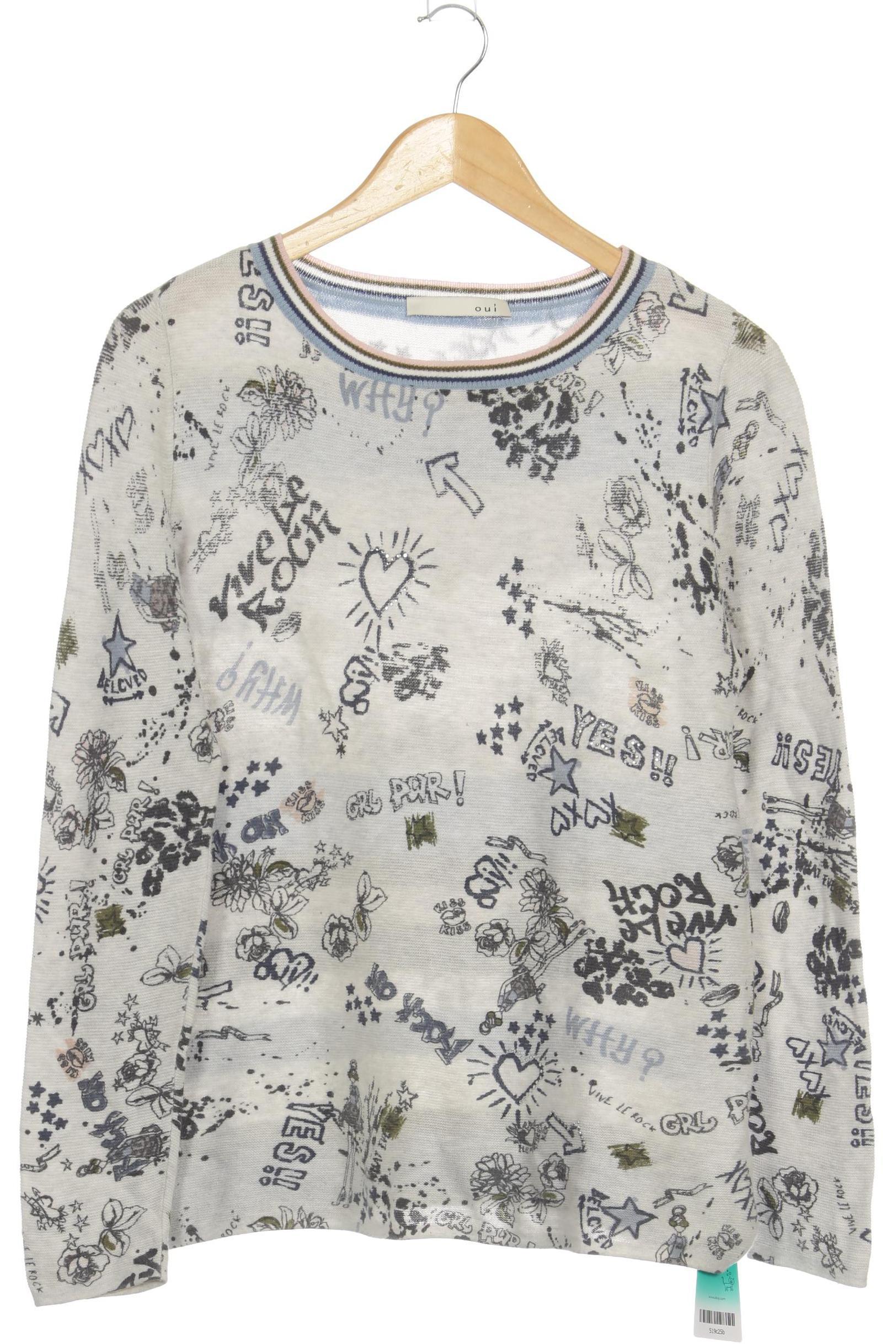 

Oui Damen Pullover, blau, Gr. 36