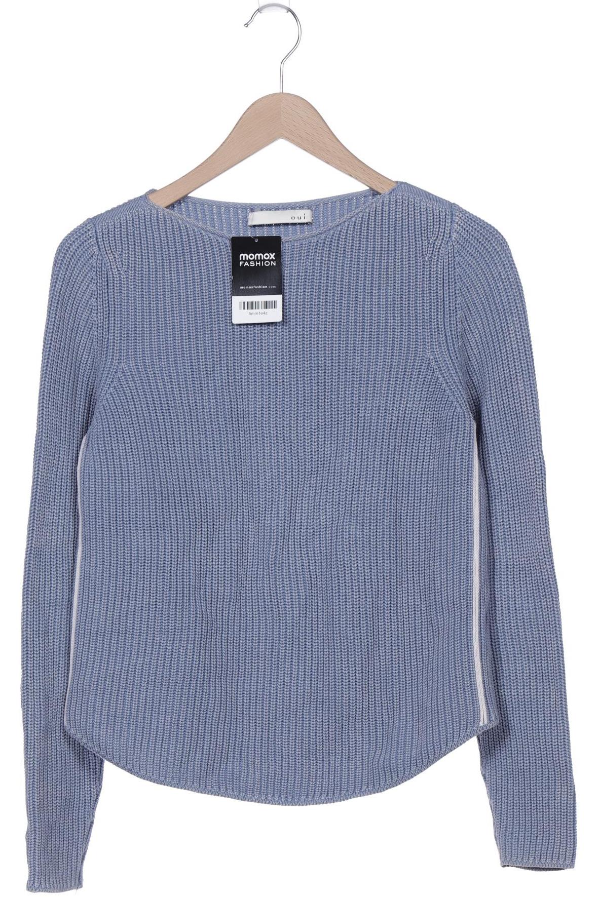 

Oui Damen Pullover, blau, Gr. 34