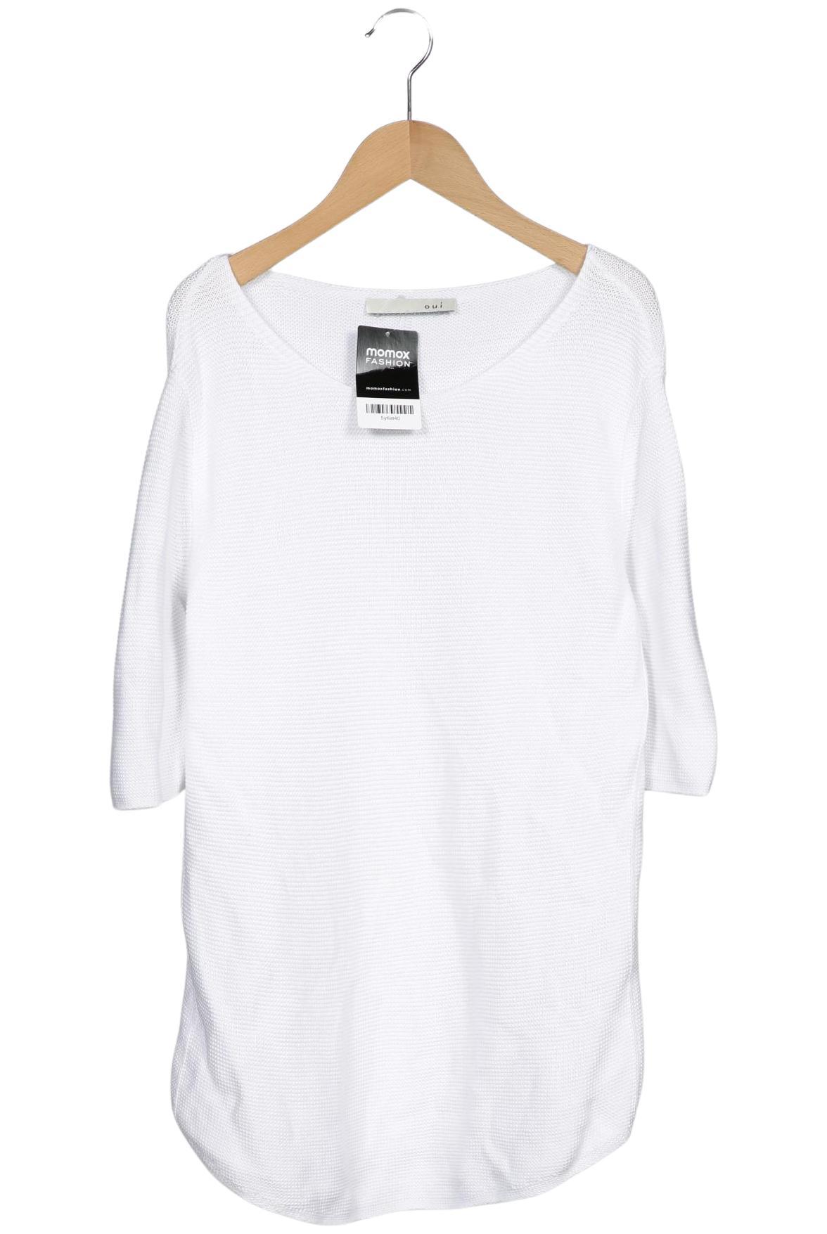 

Oui Damen Pullover, weiß, Gr. 38