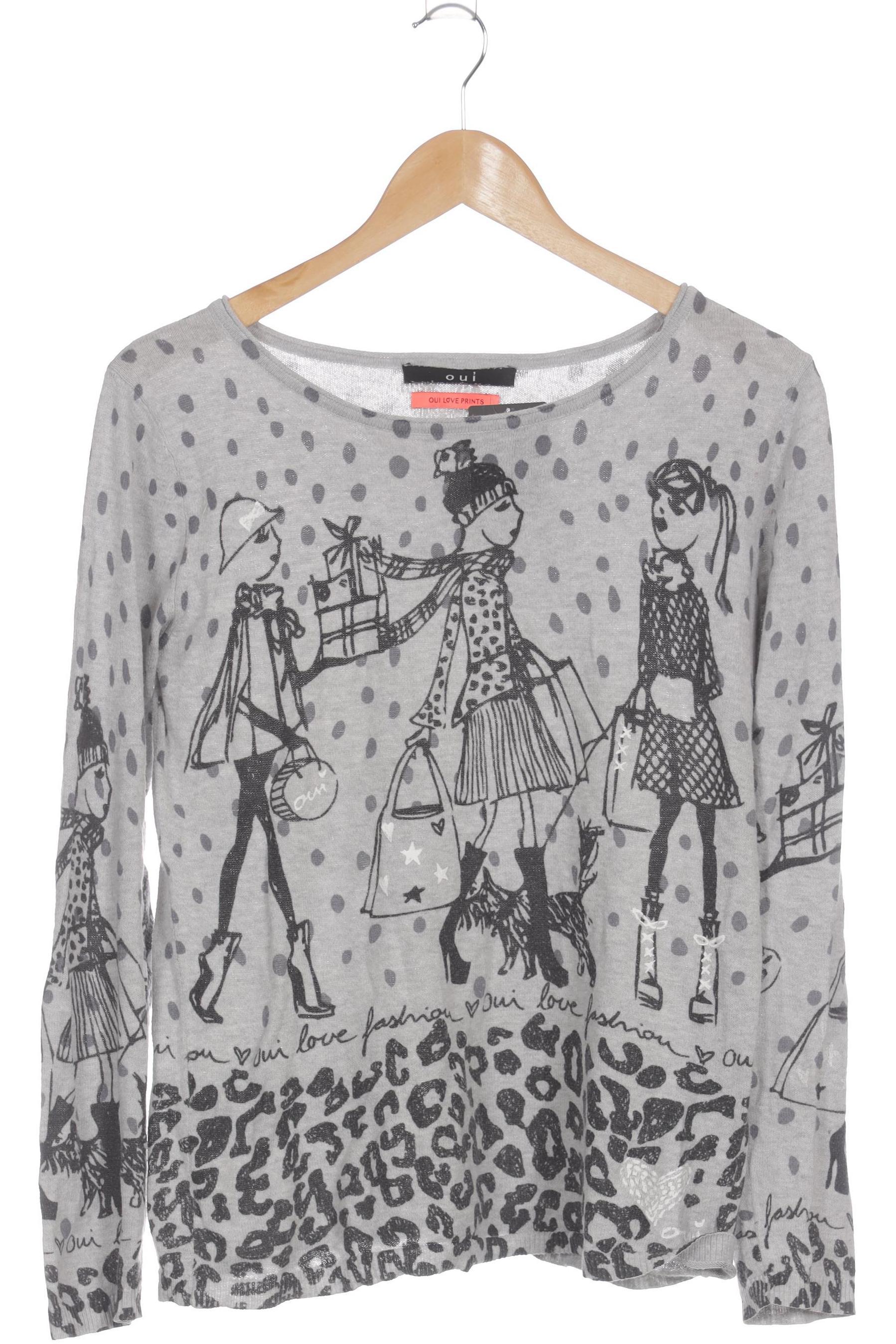 

Oui Damen Pullover, grau, Gr. 36