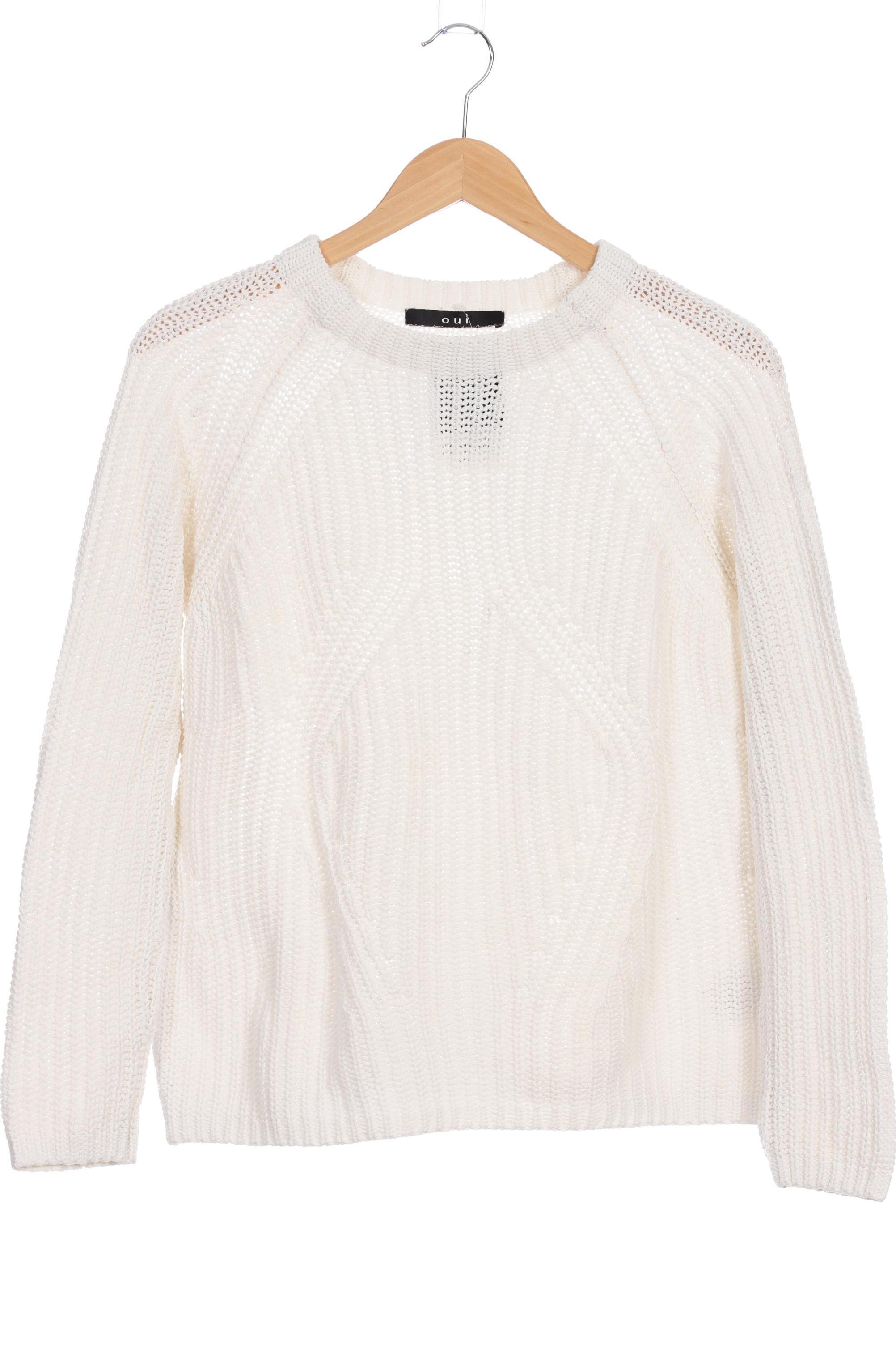 

Oui Damen Pullover, weiß, Gr. 42
