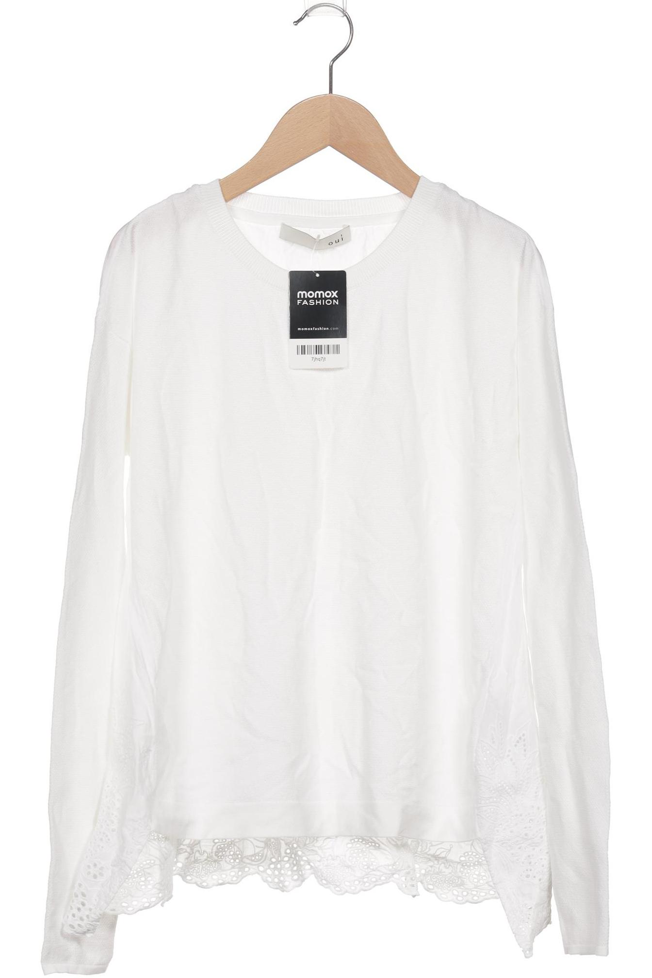 

Oui Damen Pullover, weiß, Gr. 34