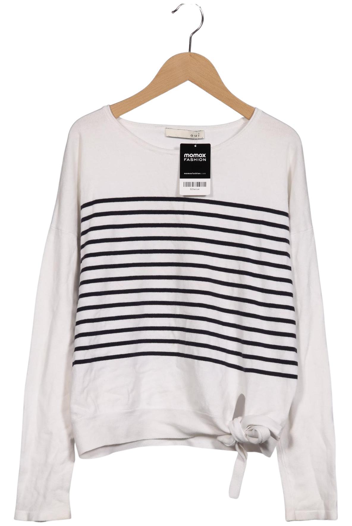 

Oui Damen Pullover, weiß, Gr. 34