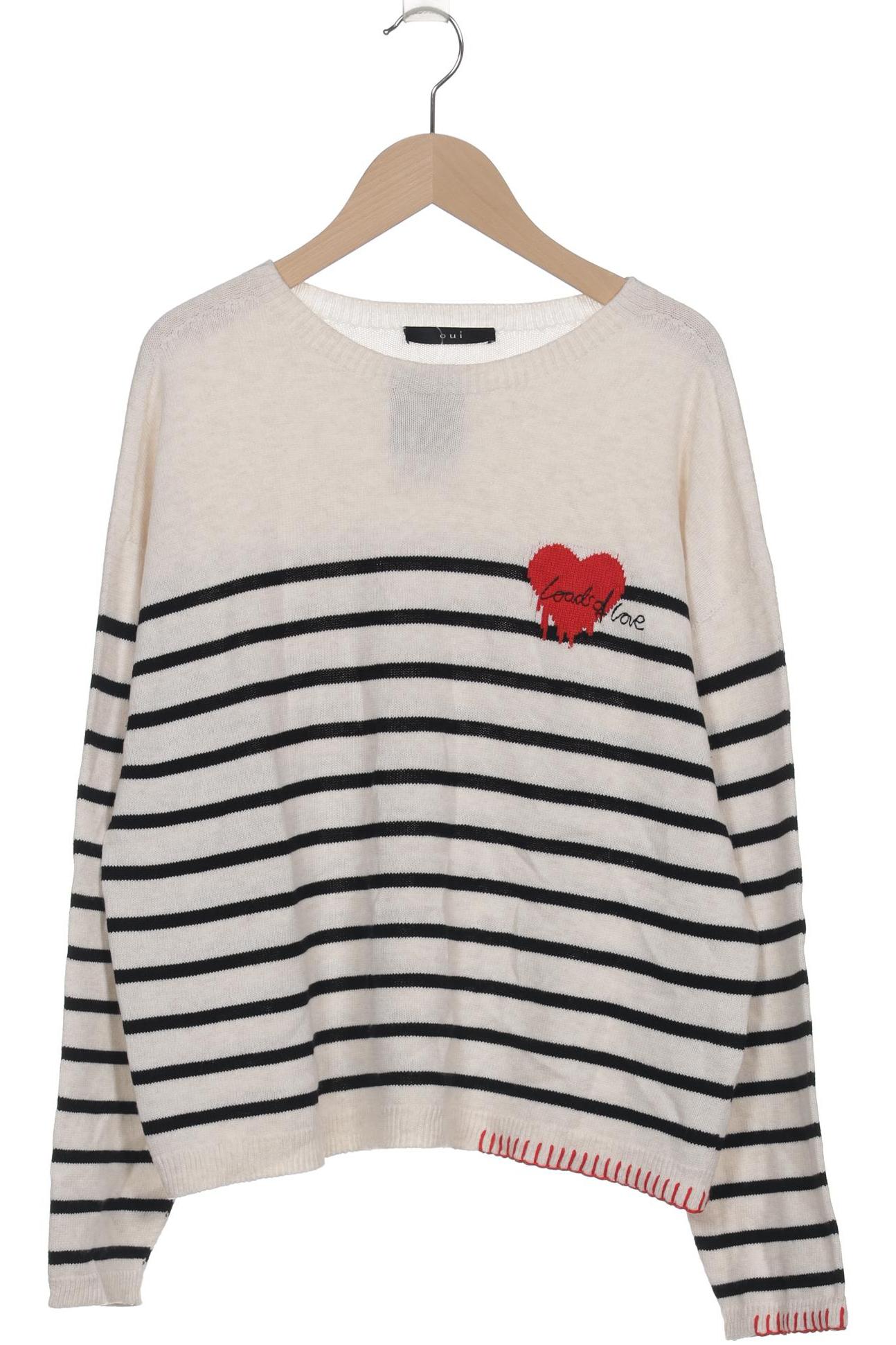 

Oui Damen Pullover, weiß, Gr. 36