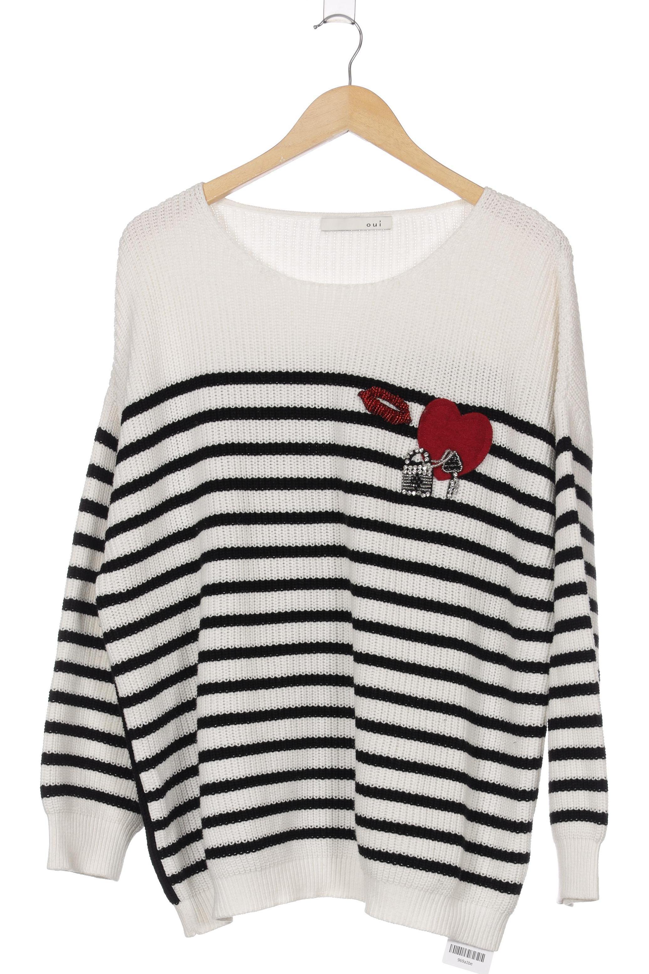 

Oui Damen Pullover, weiß, Gr. 44