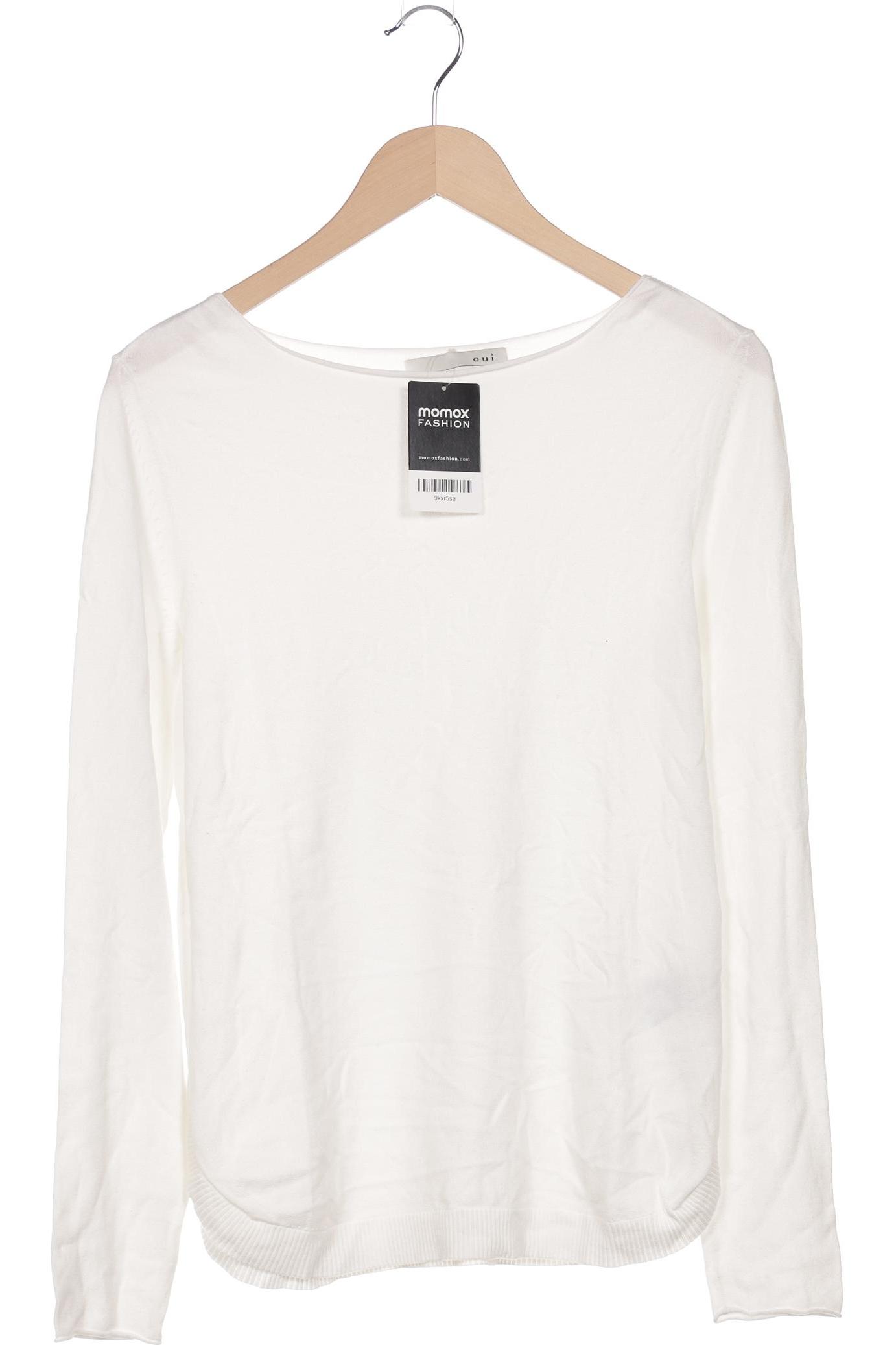 

Oui Damen Pullover, weiß, Gr. 36