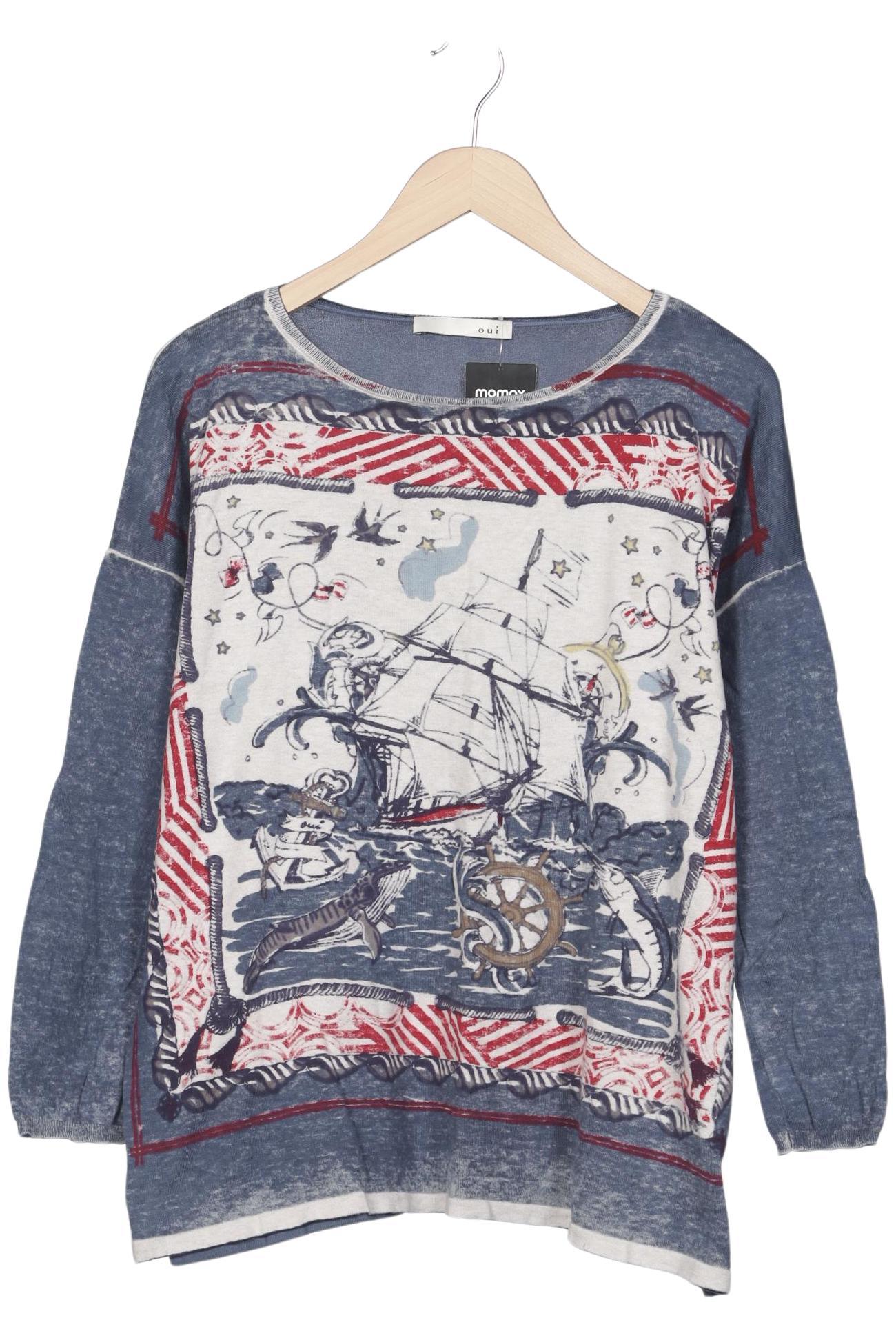 

Oui Damen Pullover, blau, Gr. 42