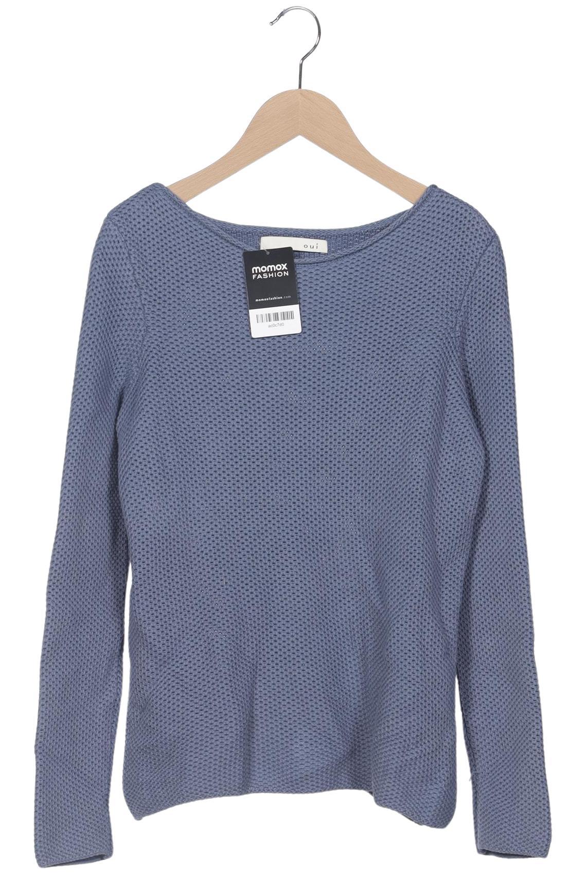 

Oui Damen Pullover, blau, Gr. 36