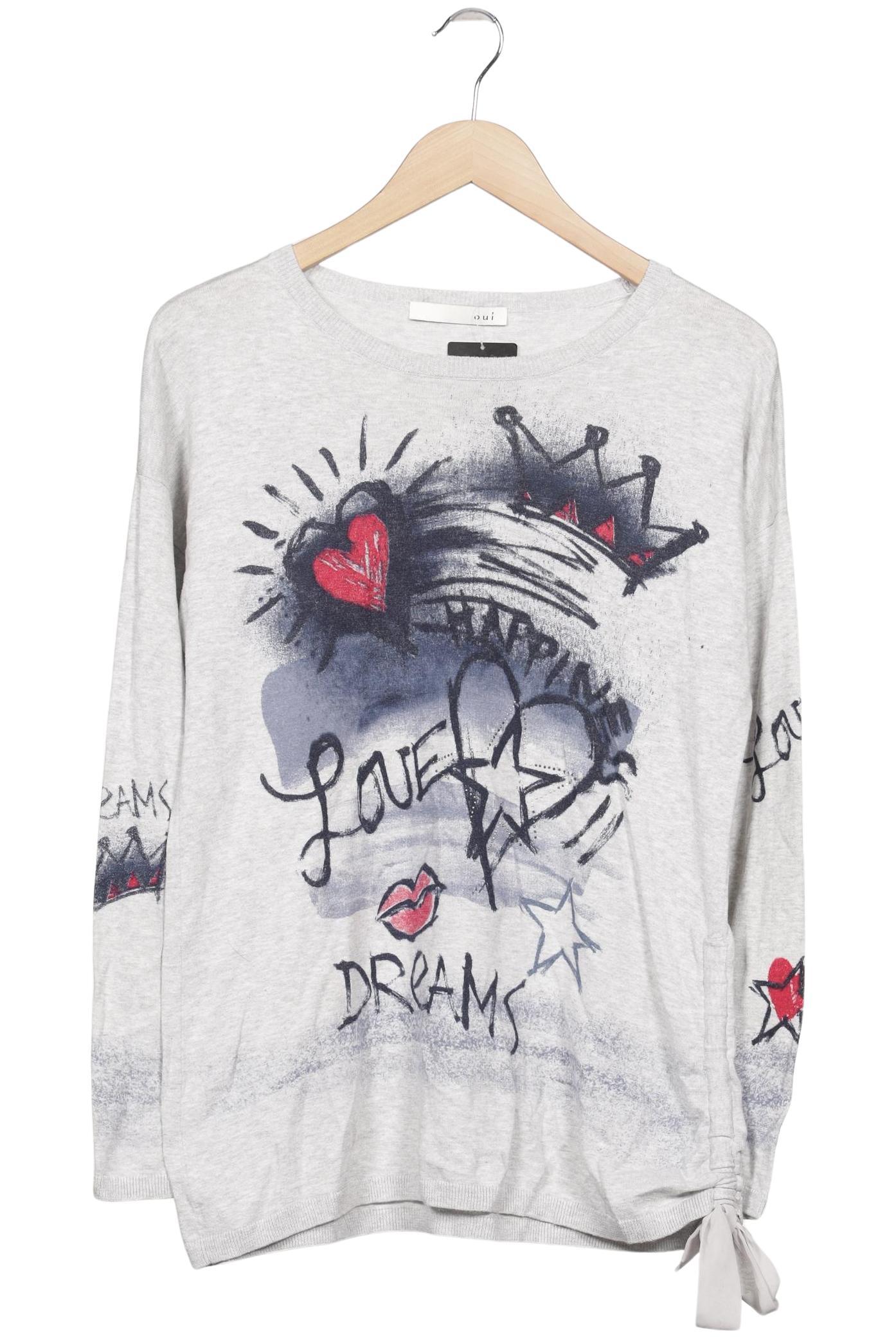 

Oui Damen Pullover, grau, Gr. 38
