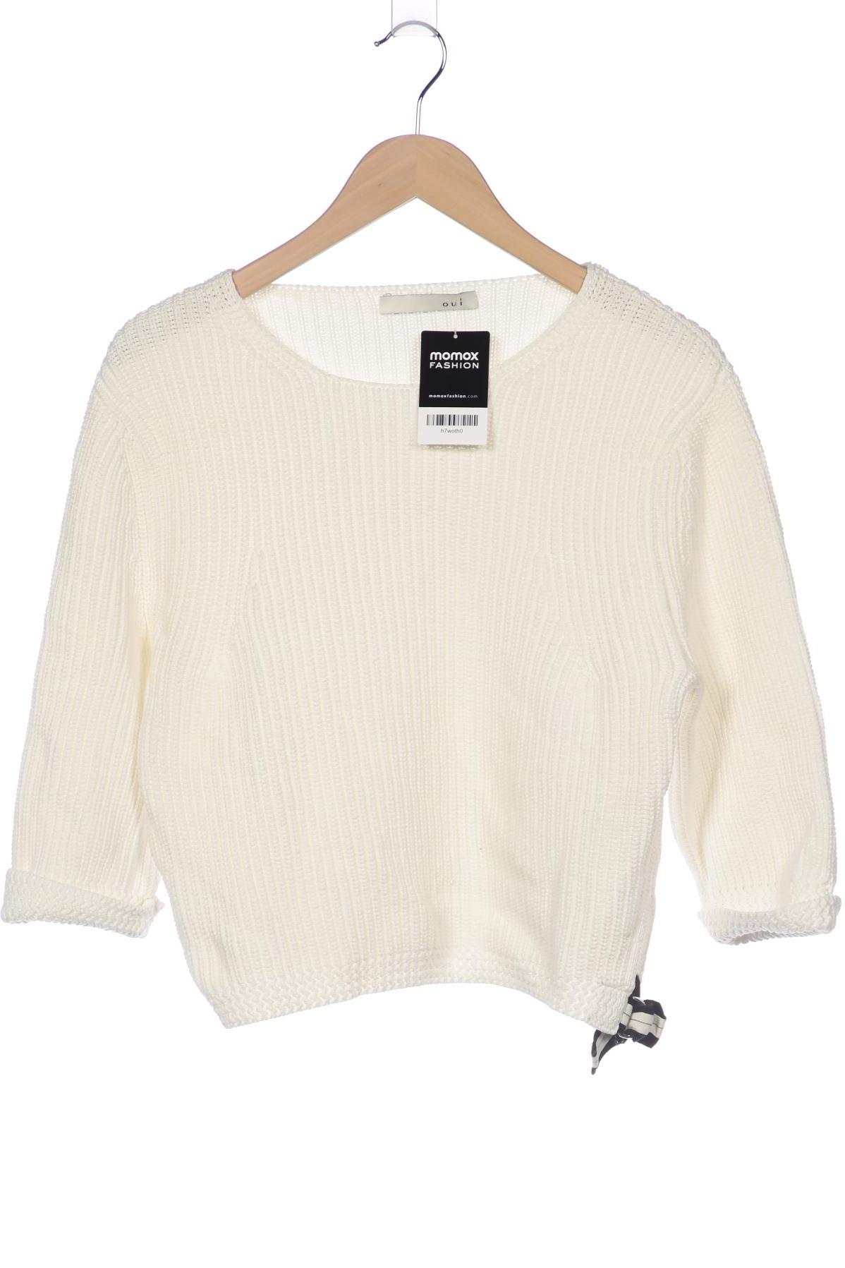 

Oui Damen Pullover, weiß, Gr. 34