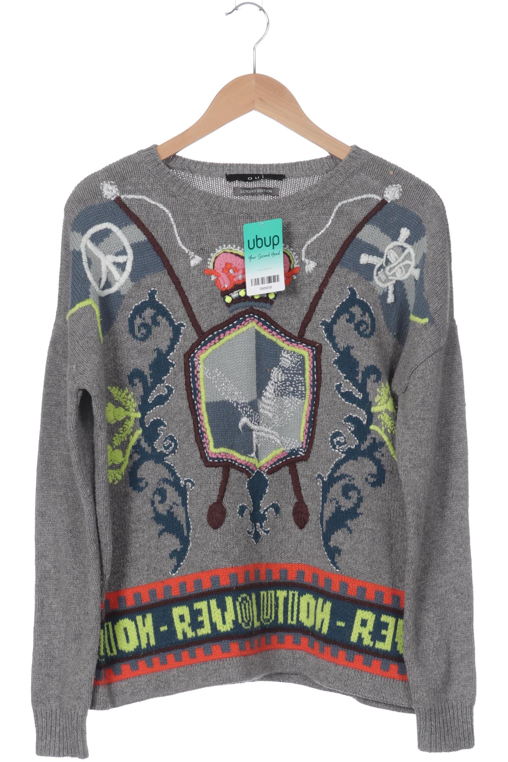 

Oui Damen Pullover, grau, Gr. 36