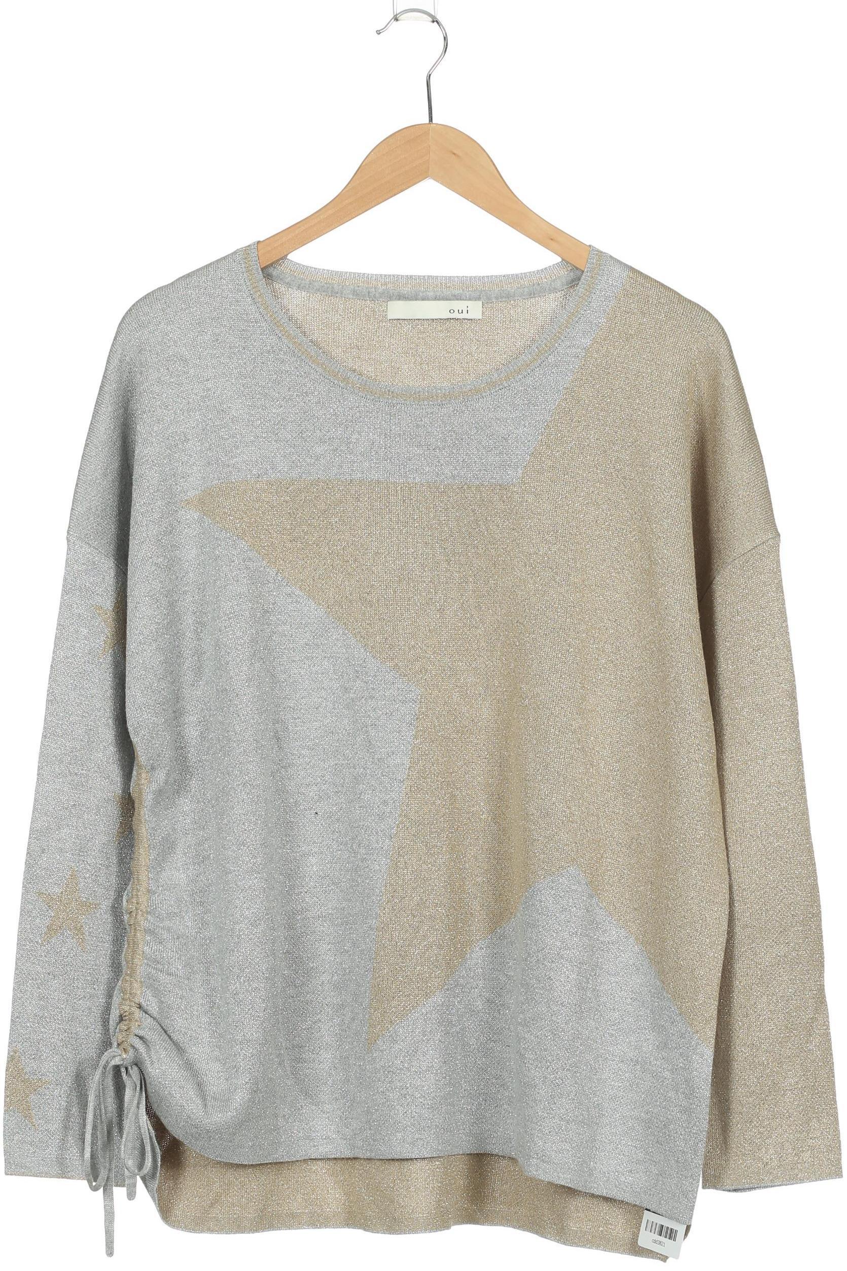 

Oui Damen Pullover, silber, Gr. 44