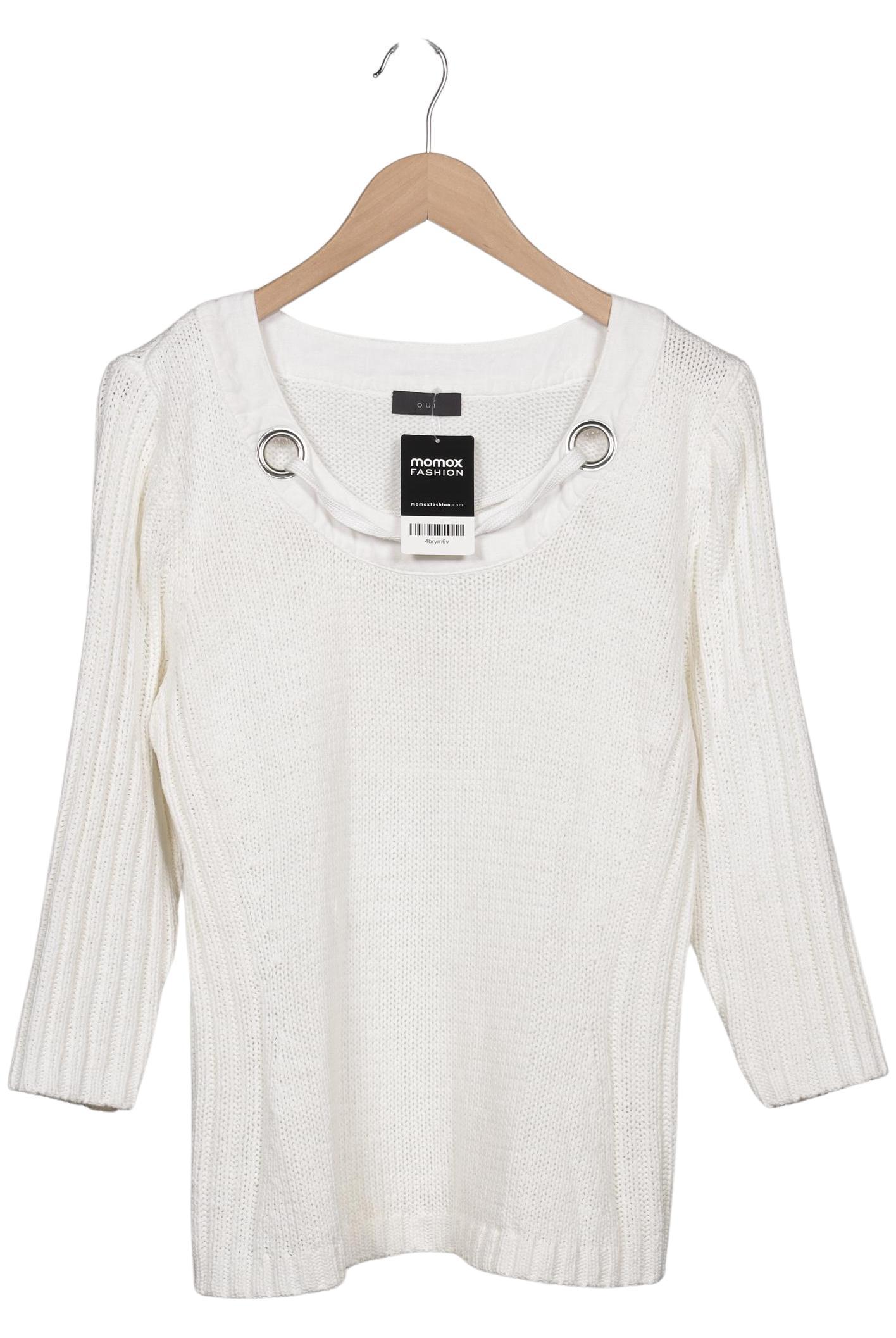 

Oui Damen Pullover, weiß, Gr. 42