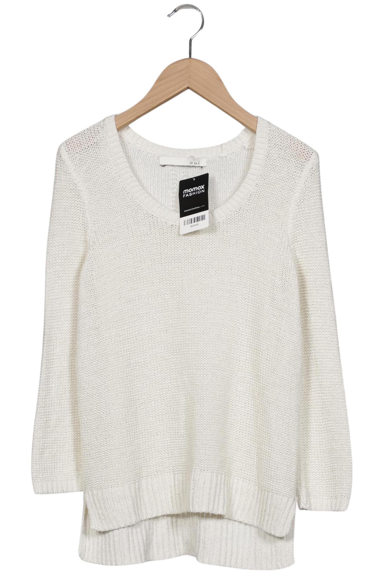 

Oui Damen Pullover, weiß, Gr. 38