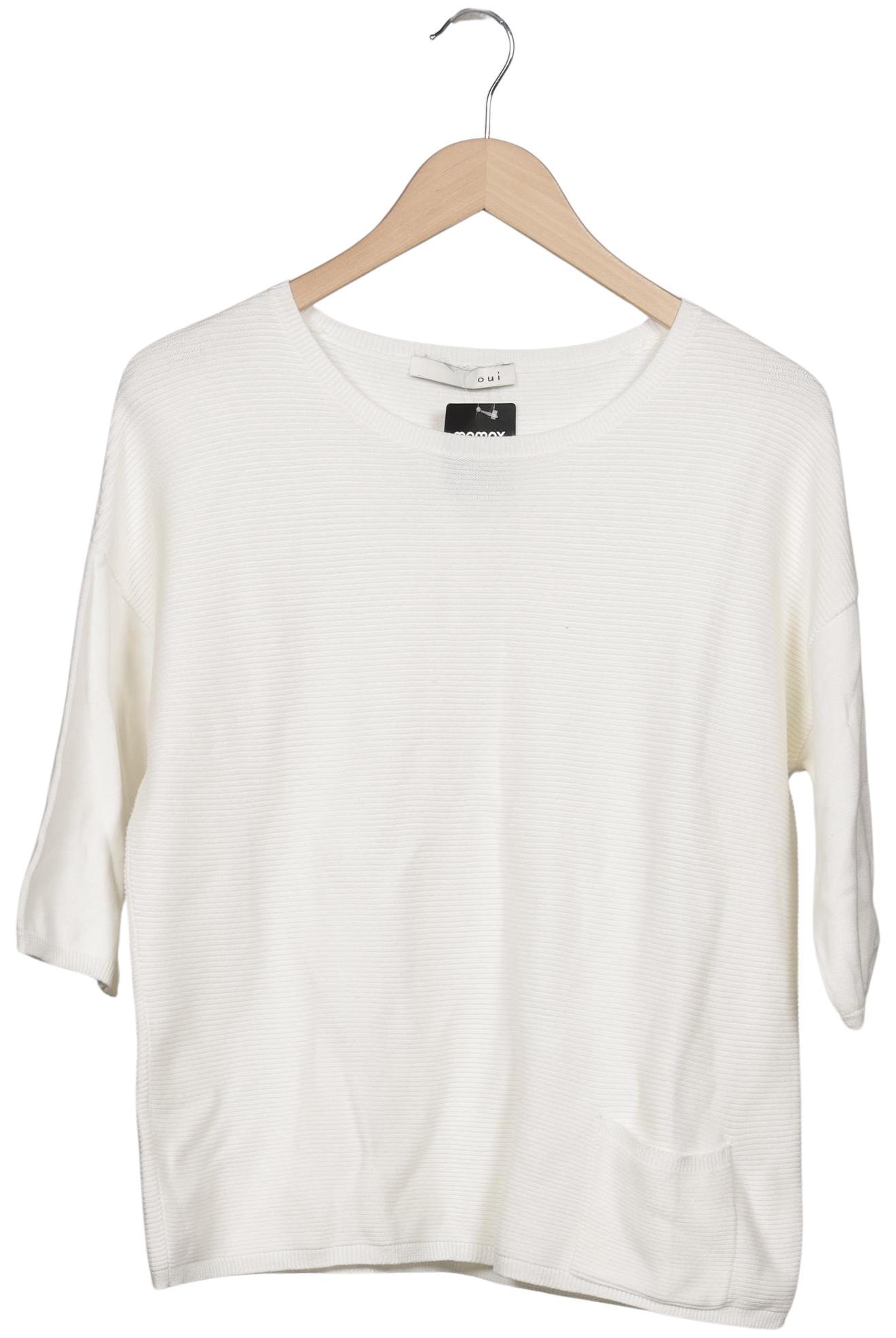 

Oui Damen Pullover, weiß, Gr. 42