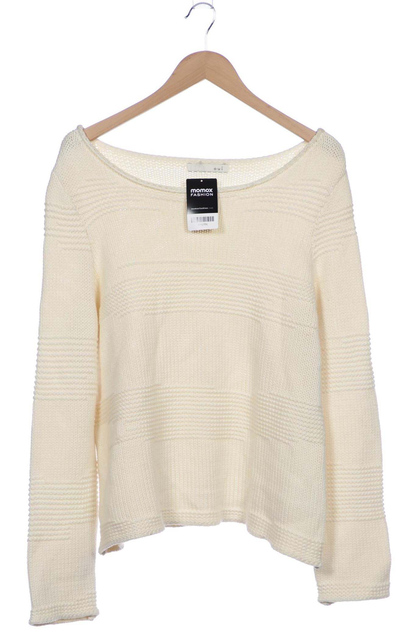 

Oui Damen Pullover, weiß, Gr. 44