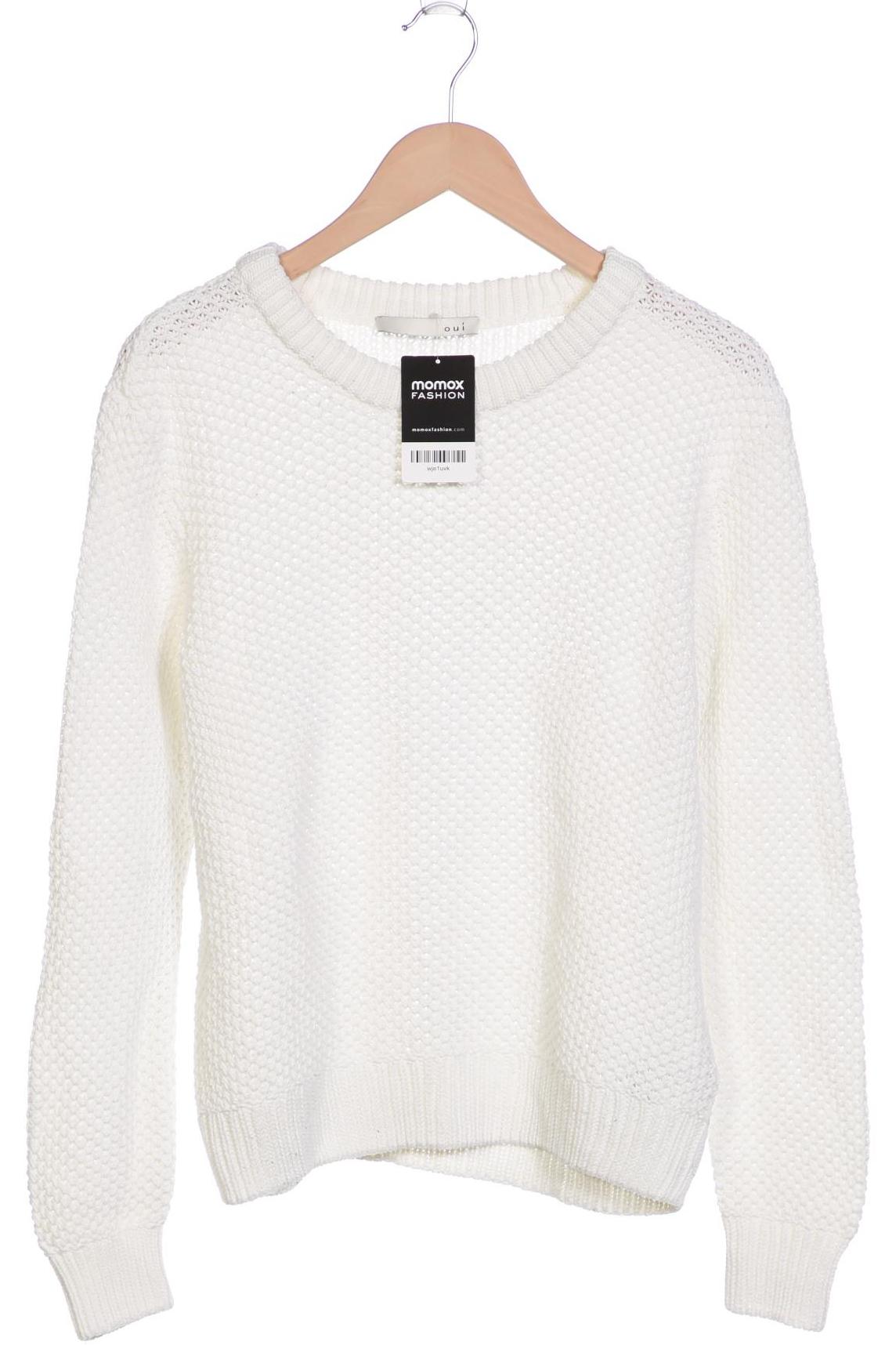 

Oui Damen Pullover, weiß, Gr. 36