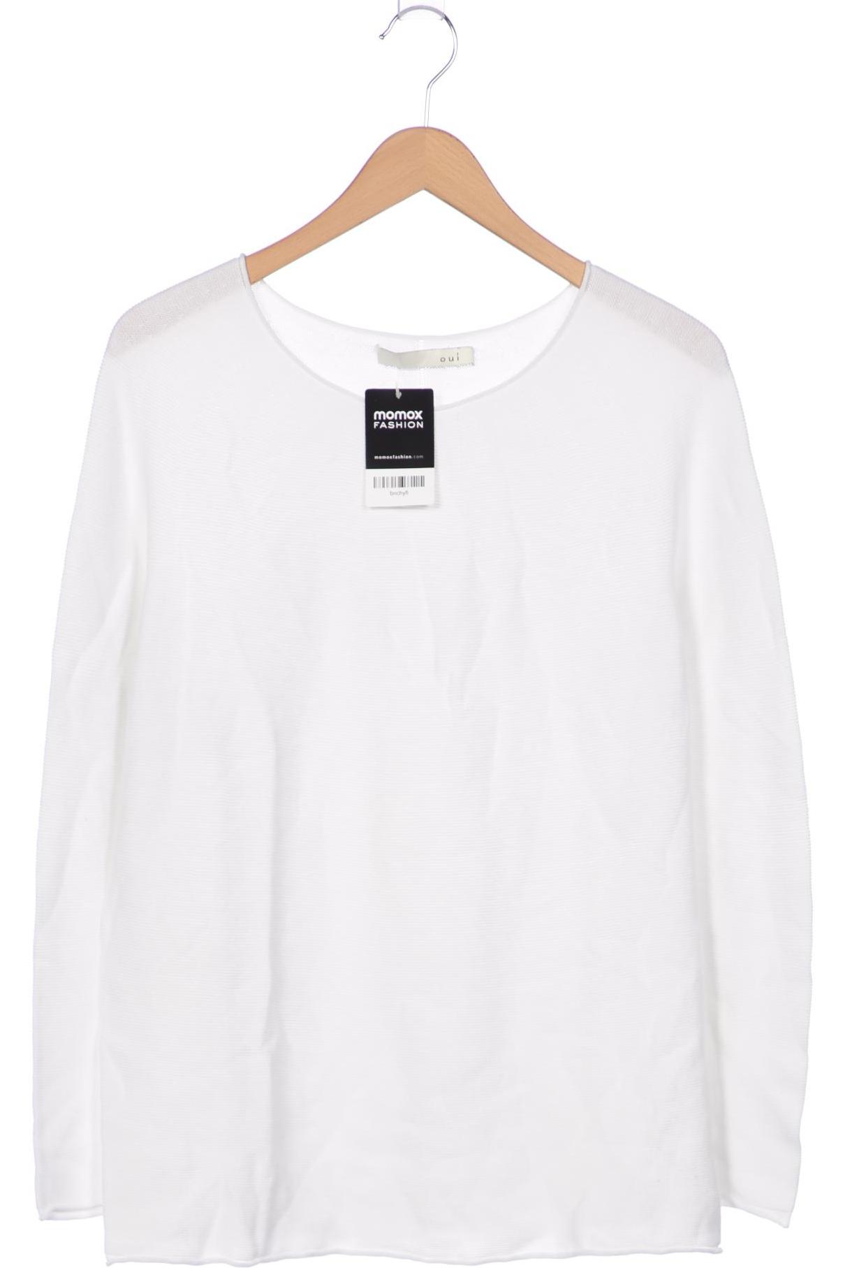

Oui Damen Pullover, weiß, Gr. 42