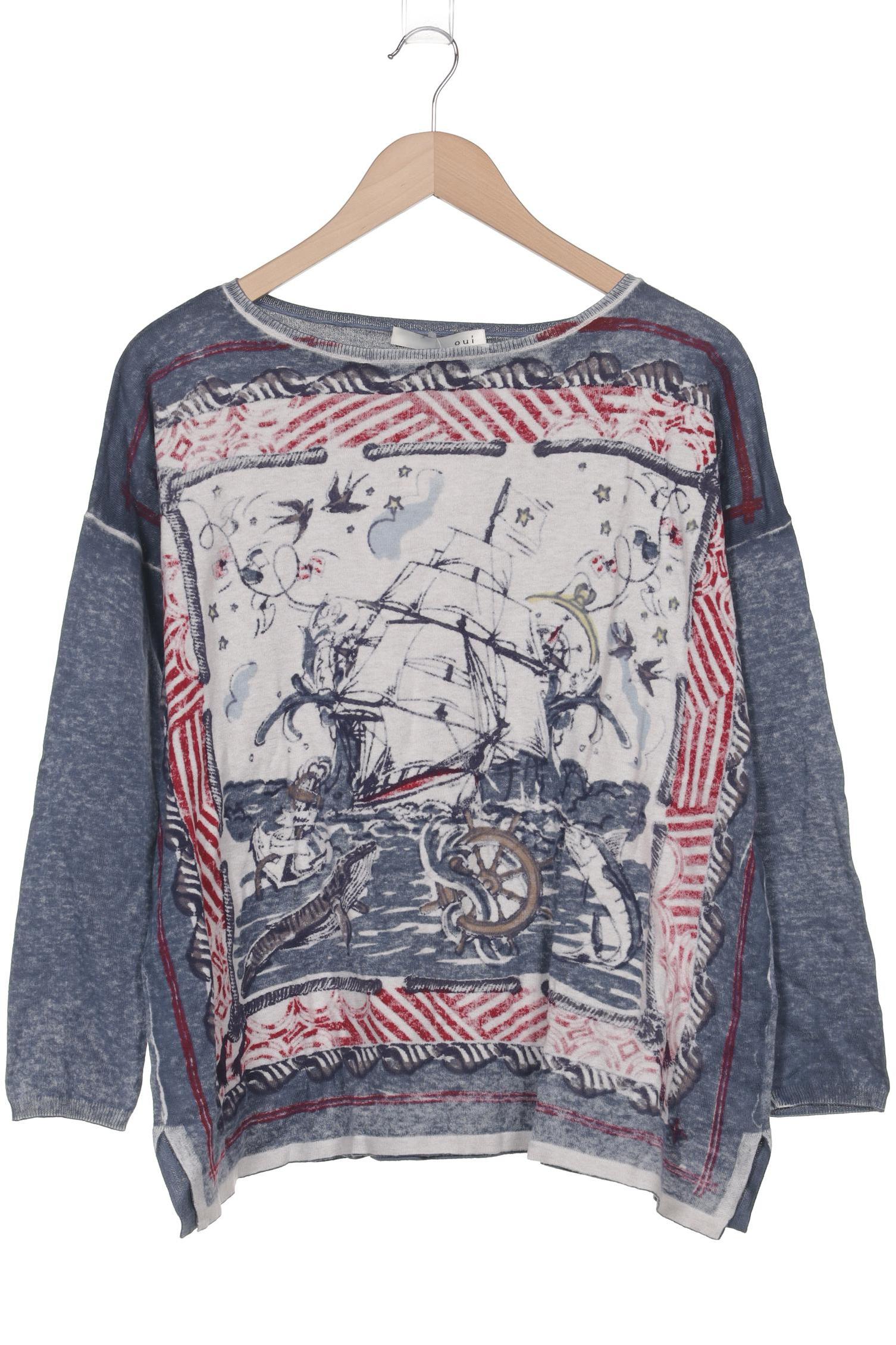 

Oui Damen Pullover, blau, Gr. 44