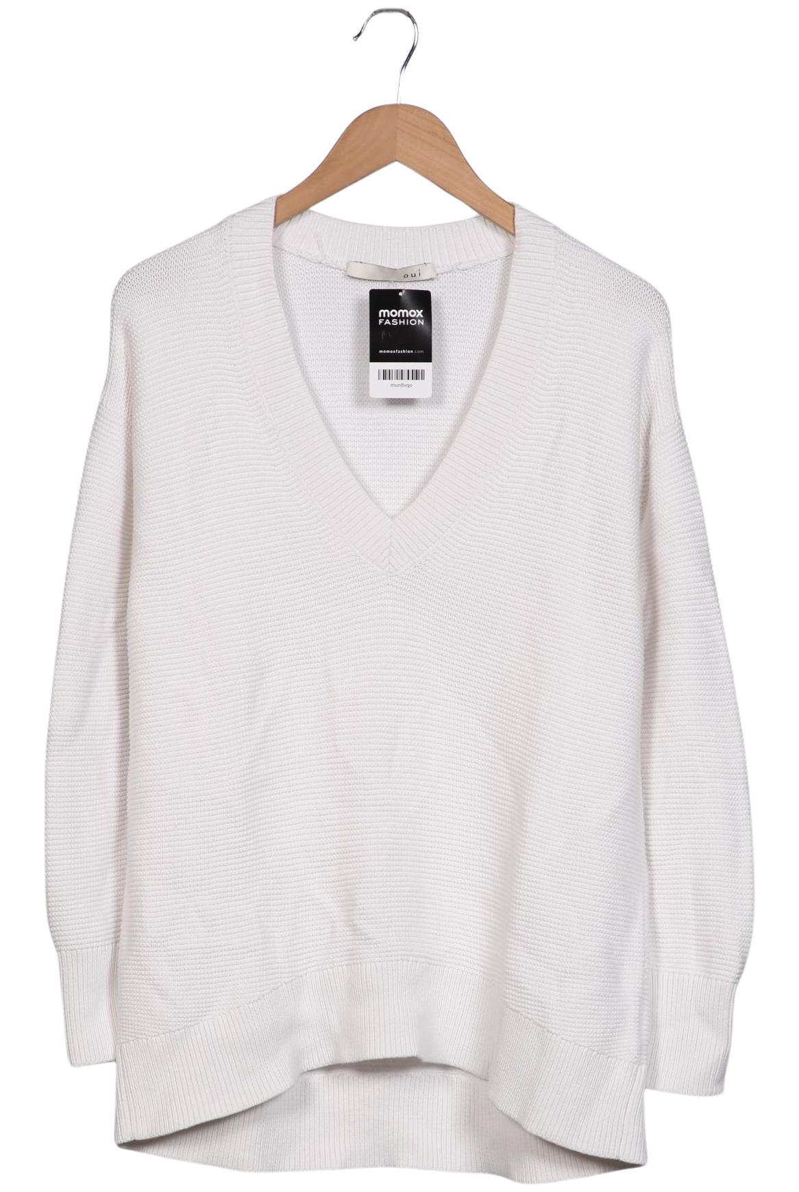 

Oui Damen Pullover, weiß, Gr. 38