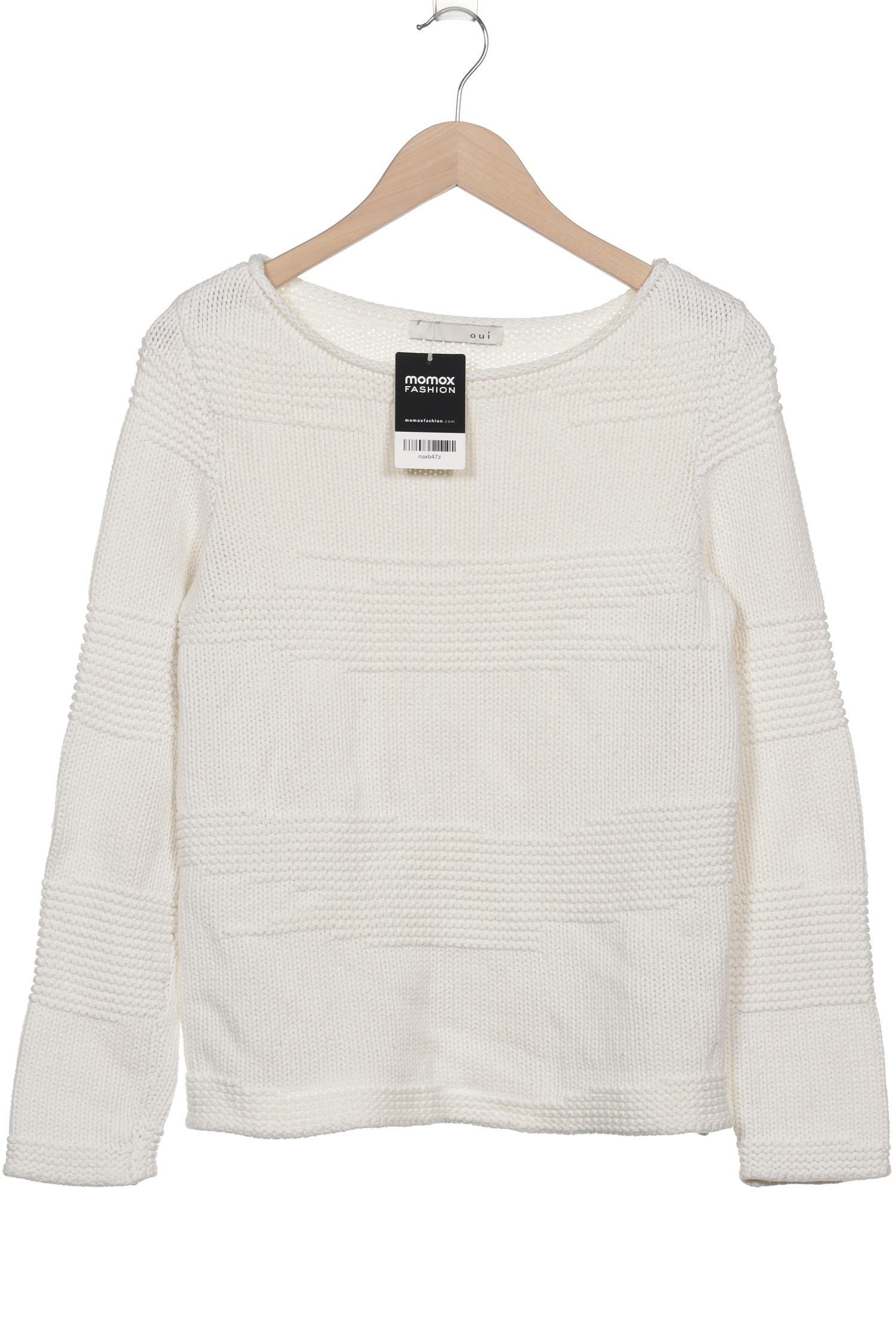 

Oui Damen Pullover, weiß, Gr. 38