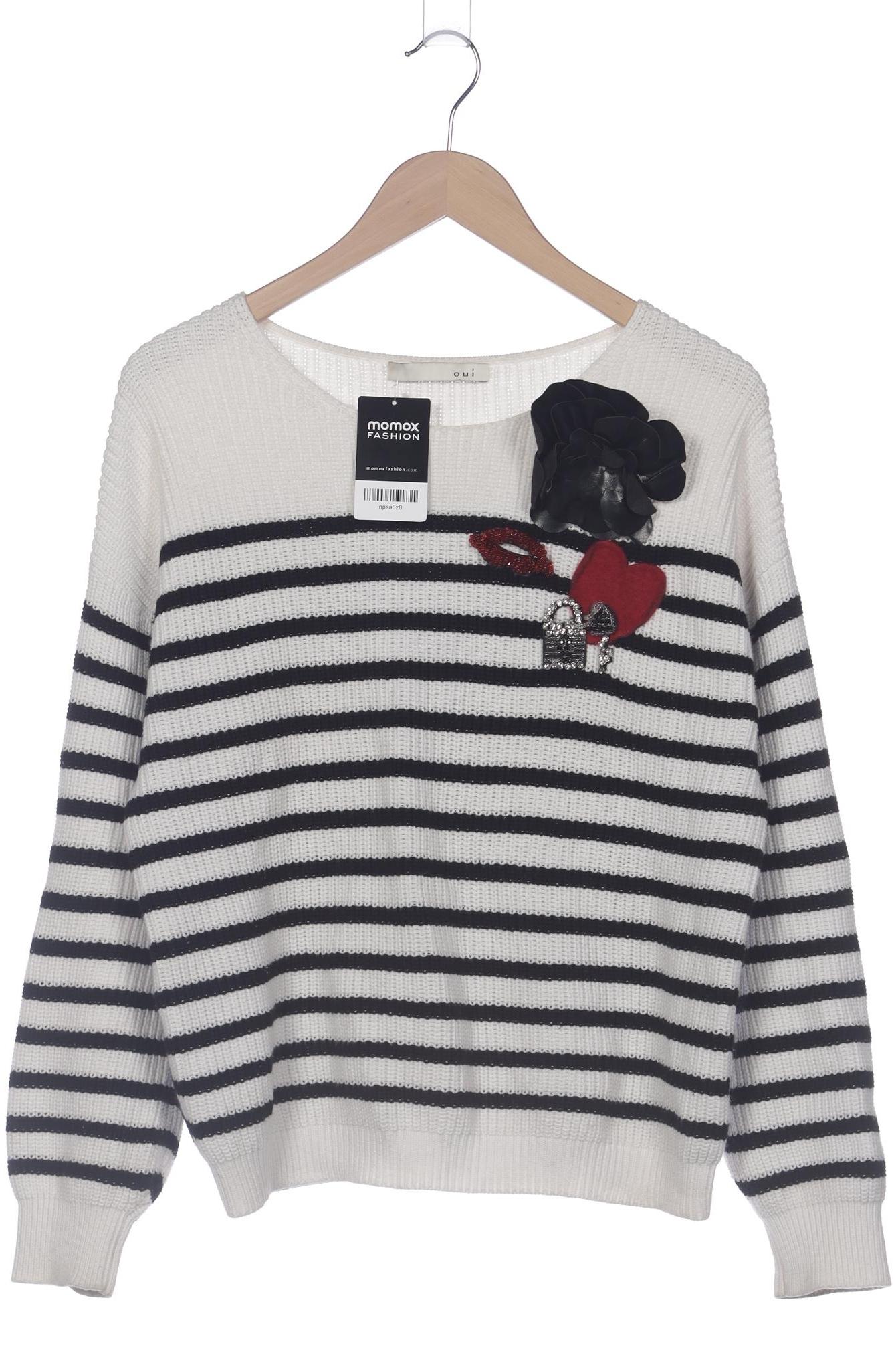 

Oui Damen Pullover, weiß, Gr. 38