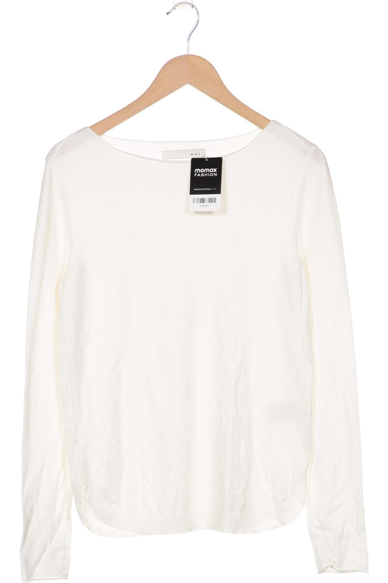 

Oui Damen Pullover, weiß, Gr. 36