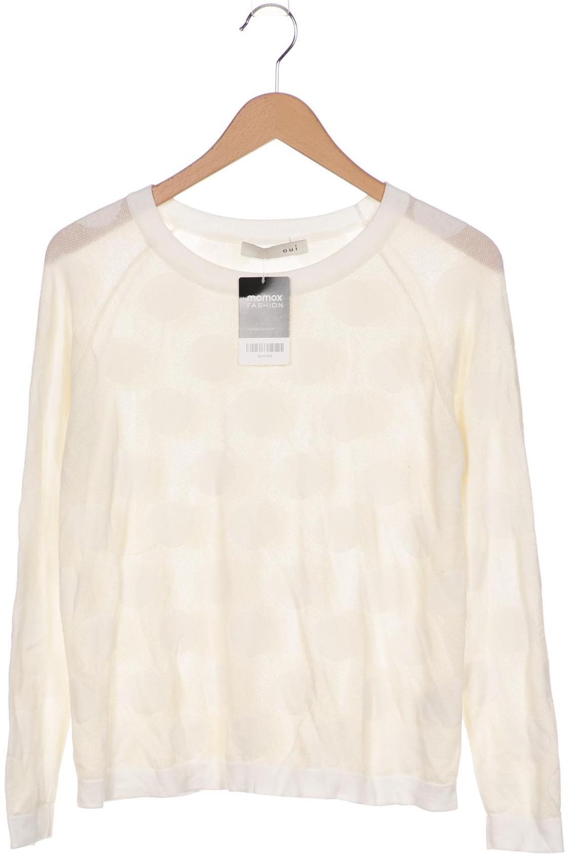 

Oui Damen Pullover, weiß, Gr. 36