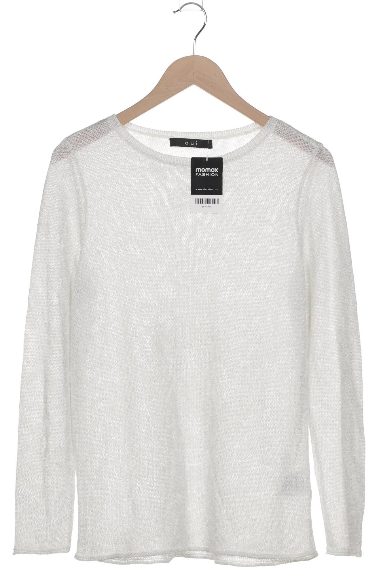 

Oui Damen Pullover, weiß, Gr. 38
