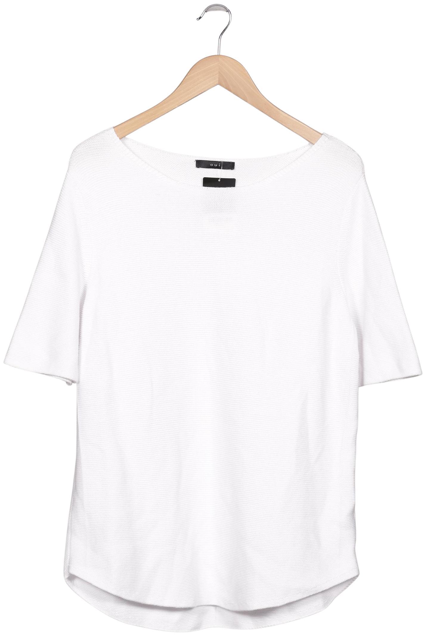

Oui Damen Pullover, weiß, Gr. 42