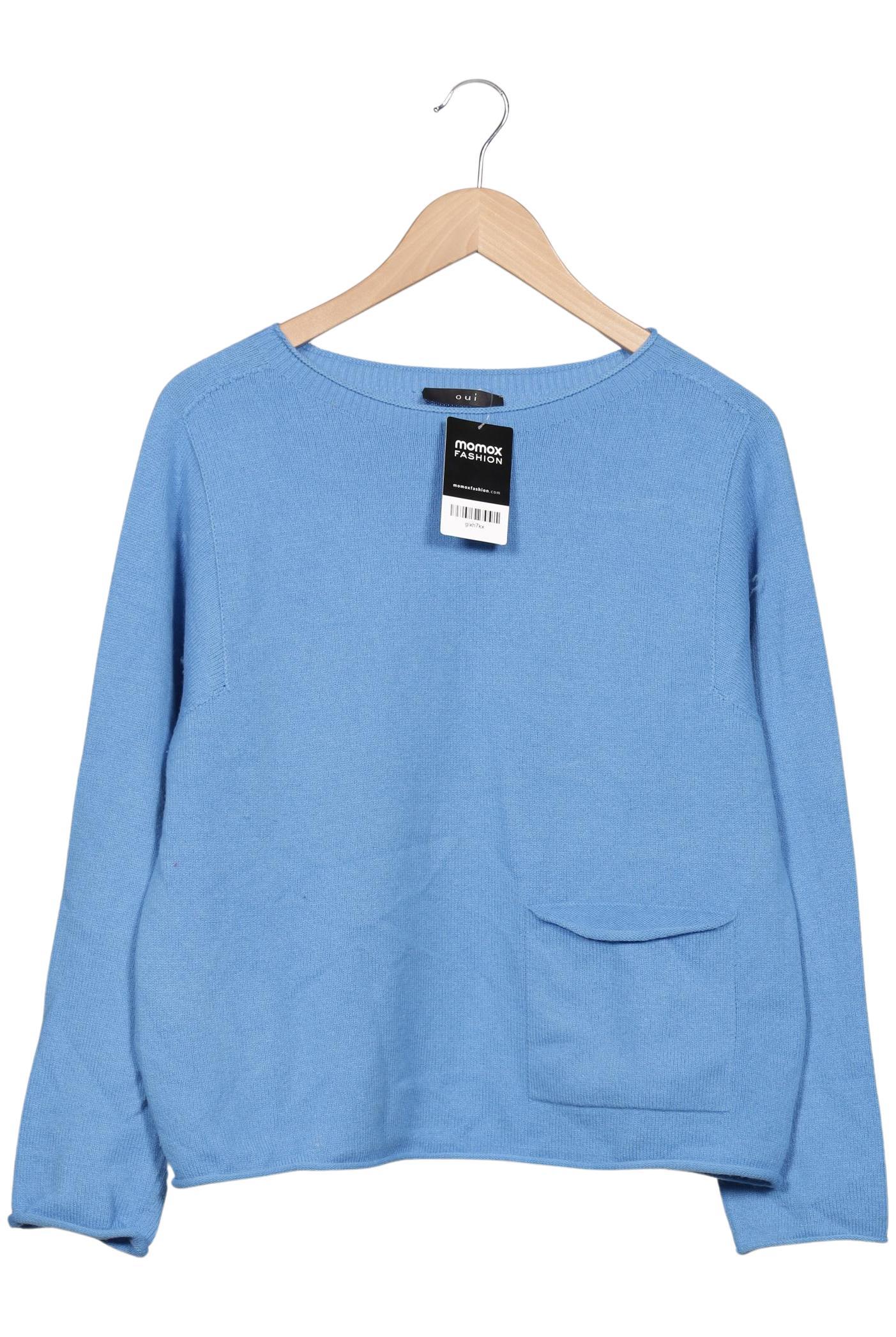 

Oui Damen Pullover, blau, Gr. 34