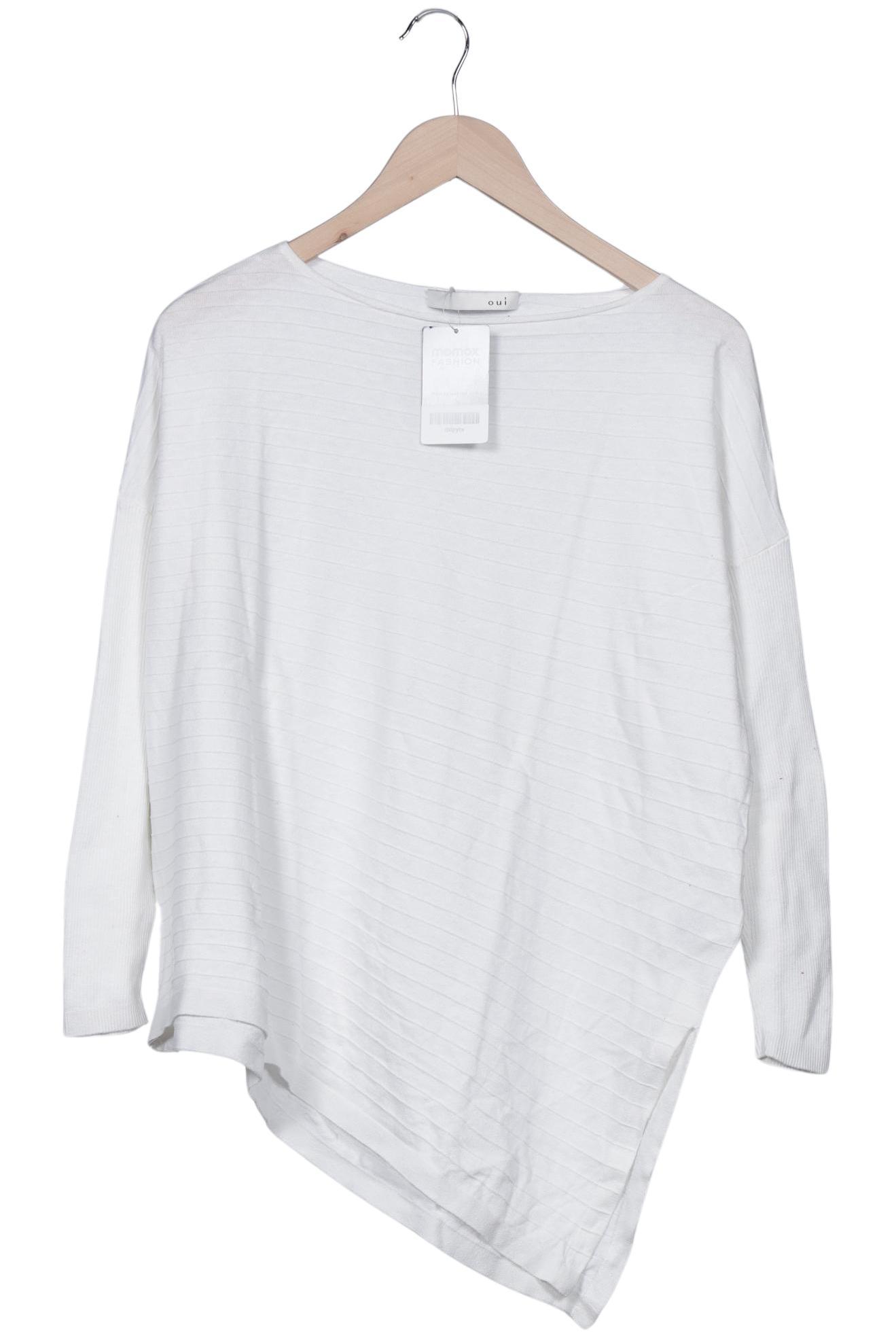 

Oui Damen Pullover, weiß, Gr. 38