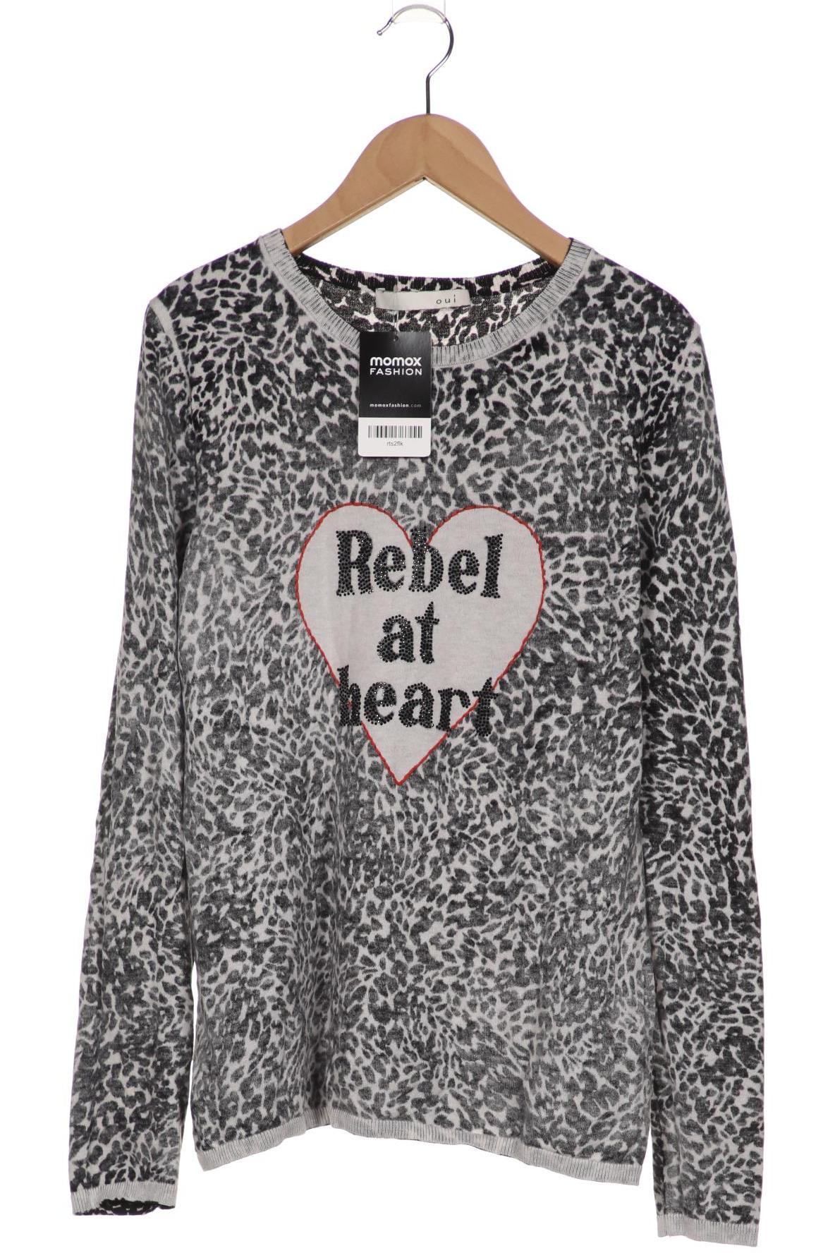 

Oui Damen Pullover, grau, Gr. 34