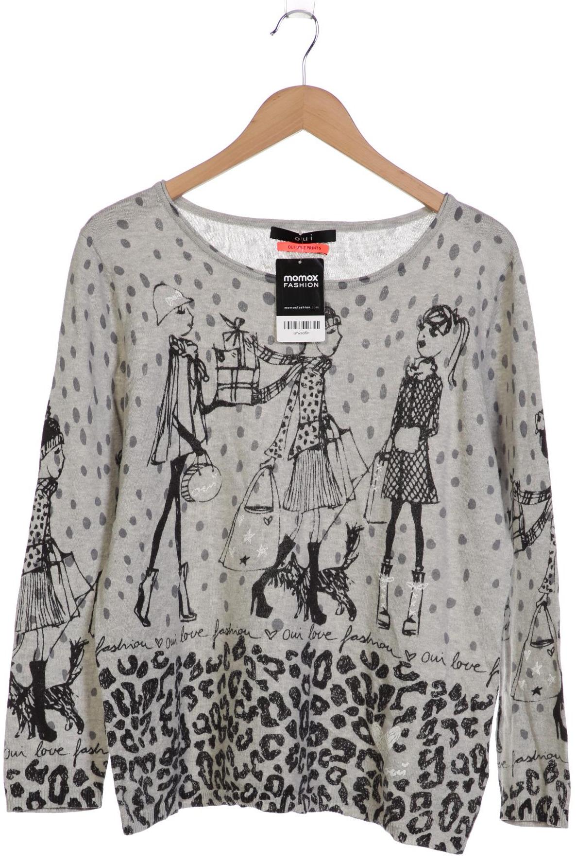 

Oui Damen Pullover, grau, Gr. 42