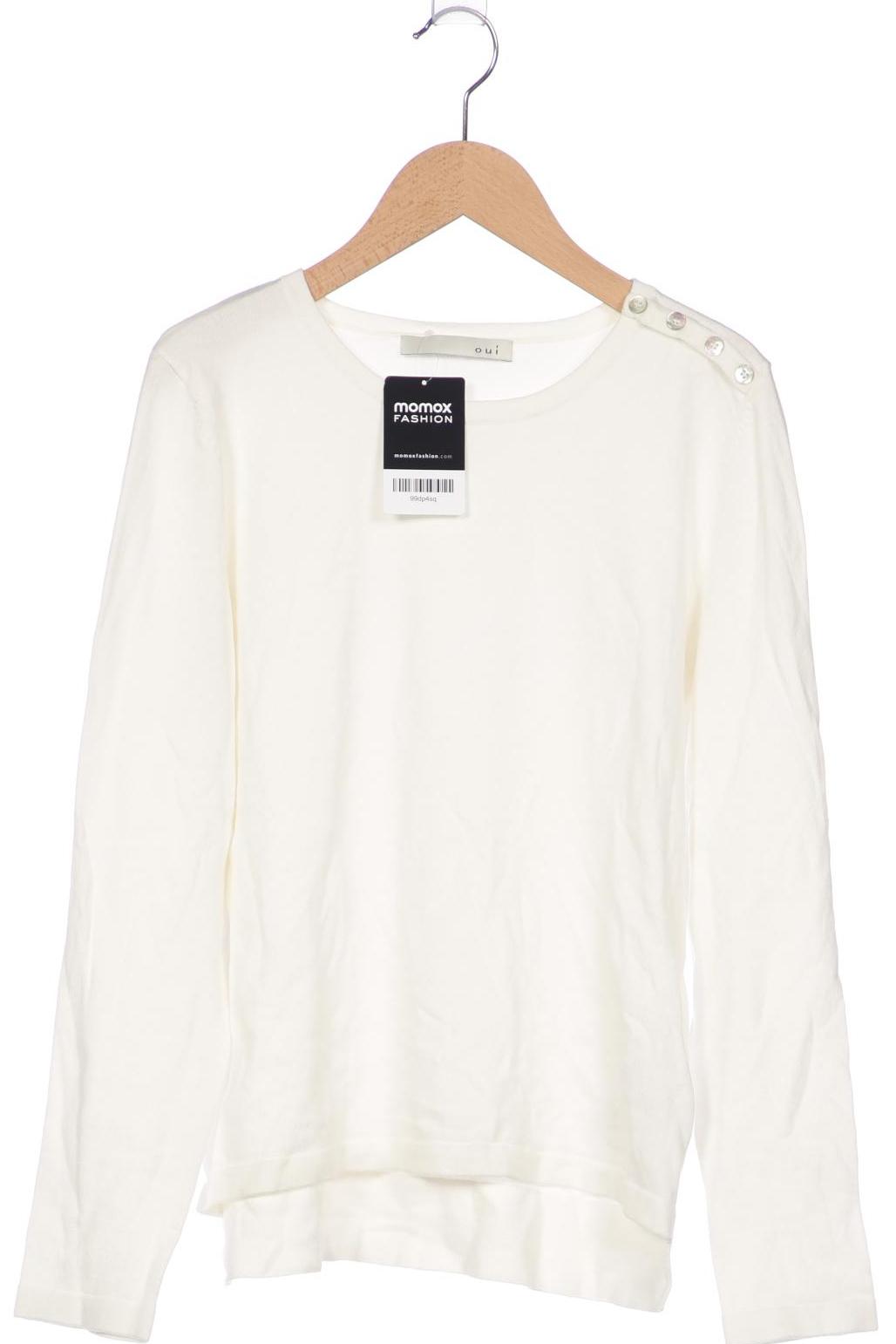 

Oui Damen Pullover, weiß, Gr. 36