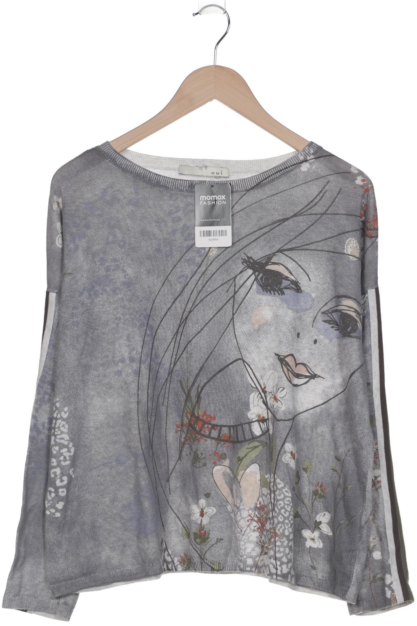 Thumbnail - Oui Damen Pullover, grau, Gr. 38