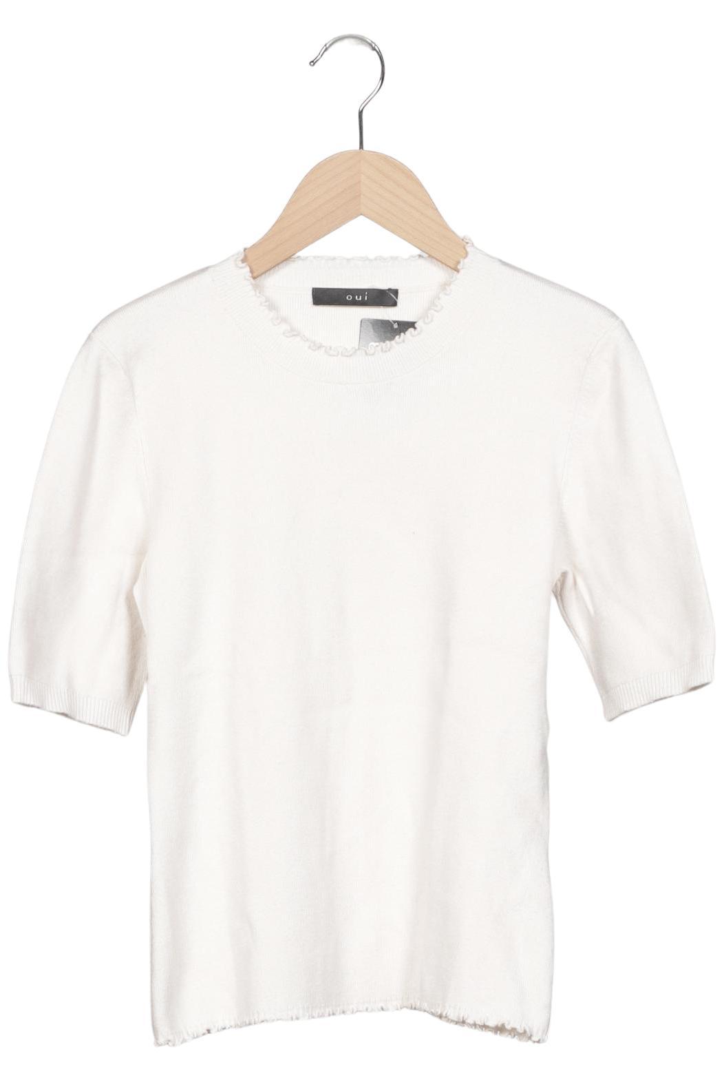 

Oui Damen Pullover, weiß, Gr. 36