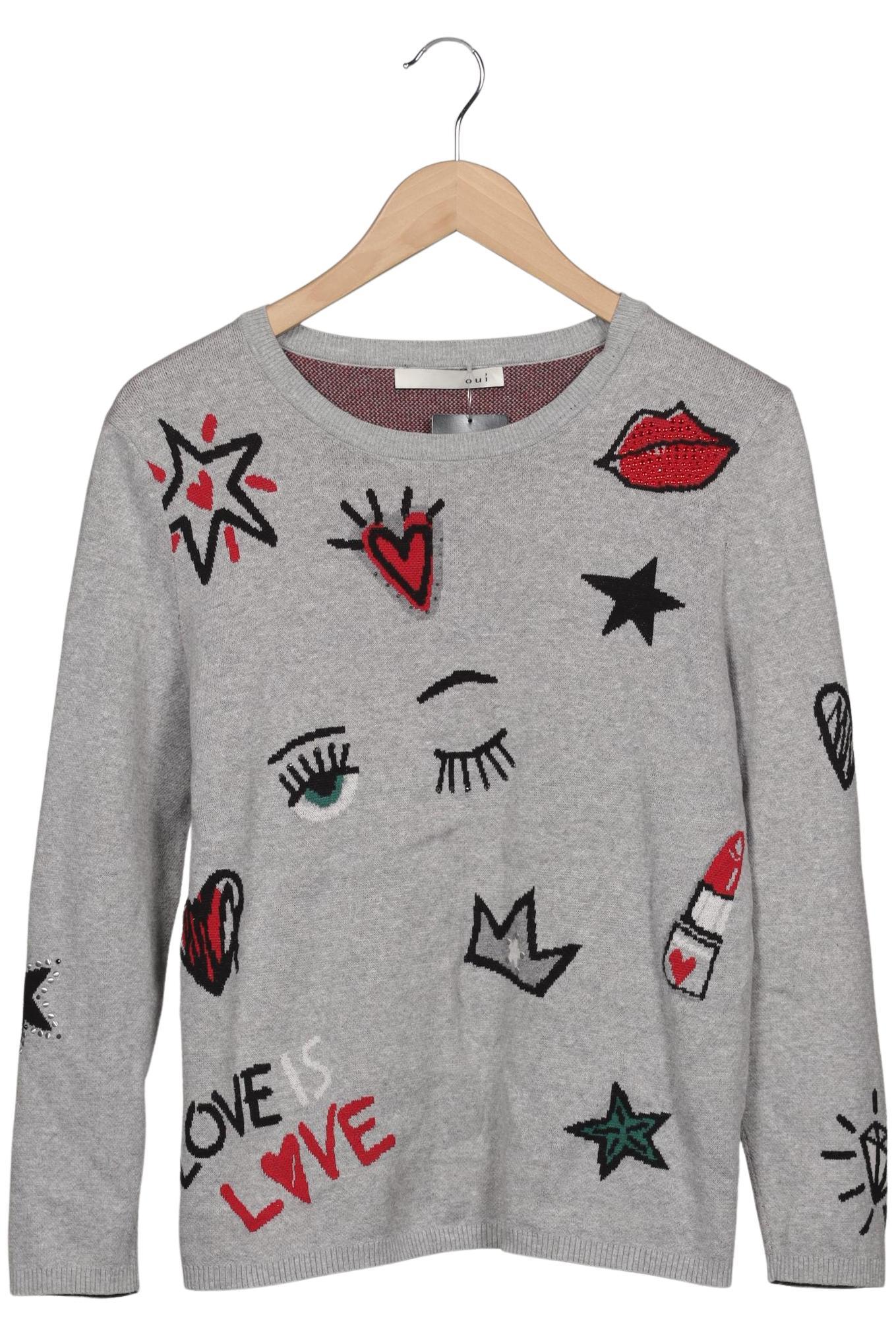 

Oui Damen Pullover, grau, Gr. 40