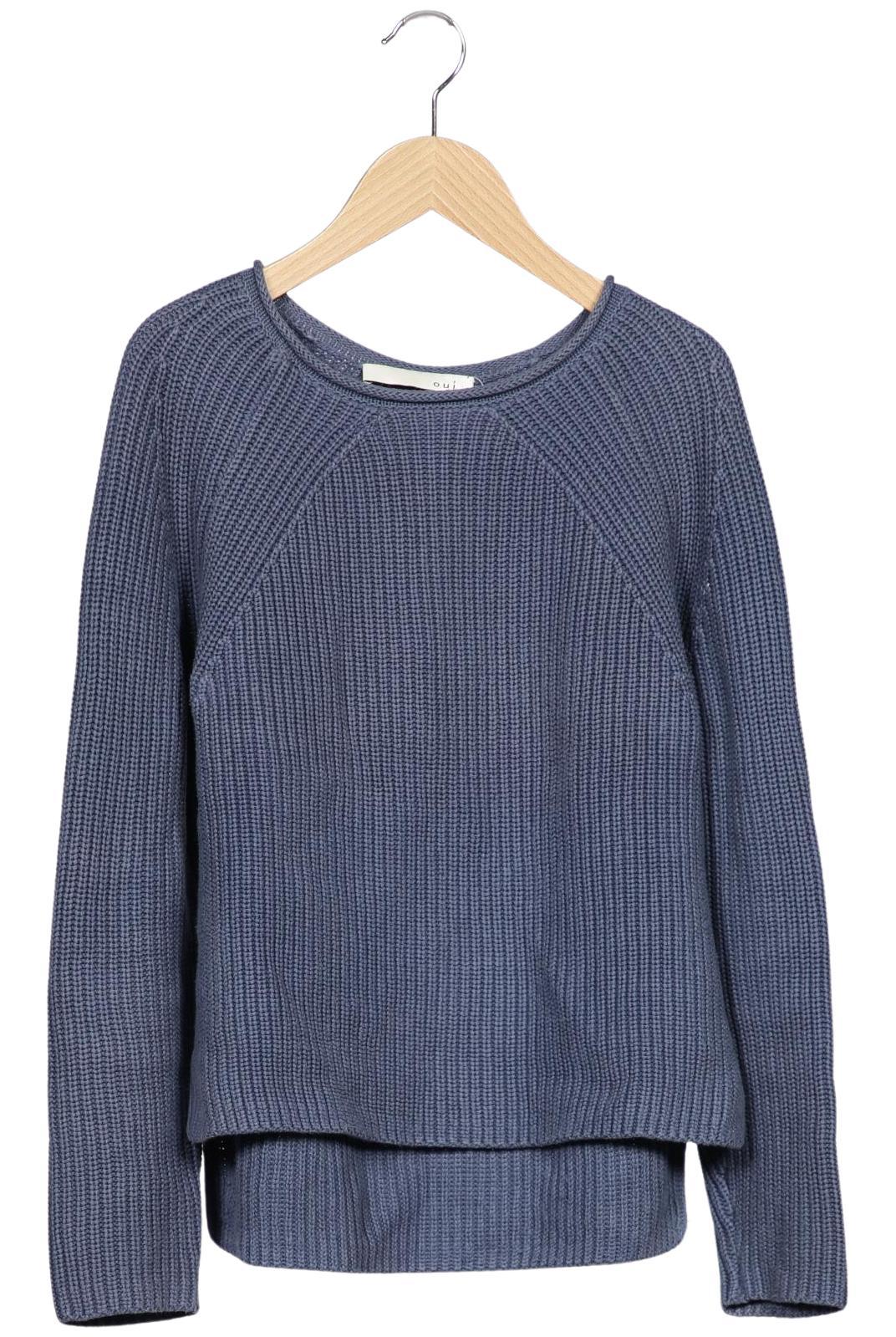

Oui Damen Pullover, blau, Gr. 36