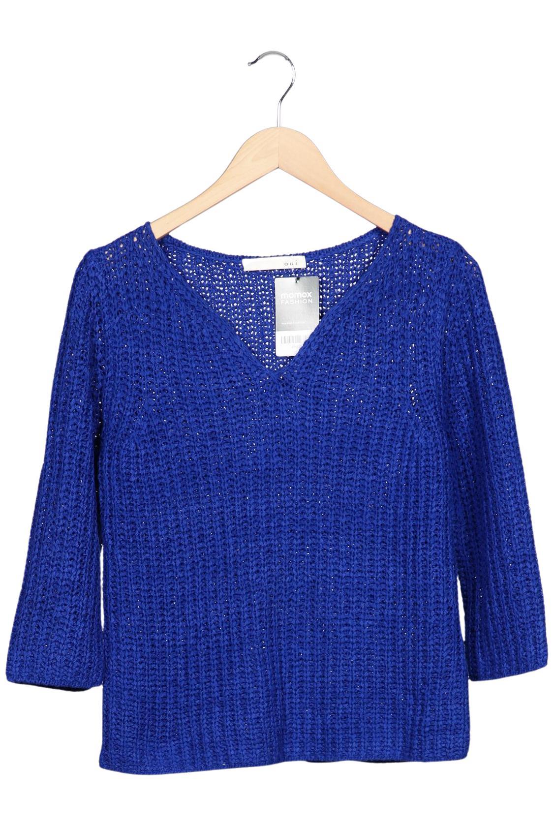 

Oui Damen Pullover, blau, Gr. 36