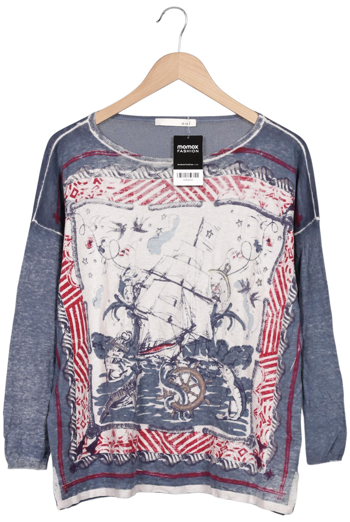 

Oui Damen Pullover, blau, Gr. 38