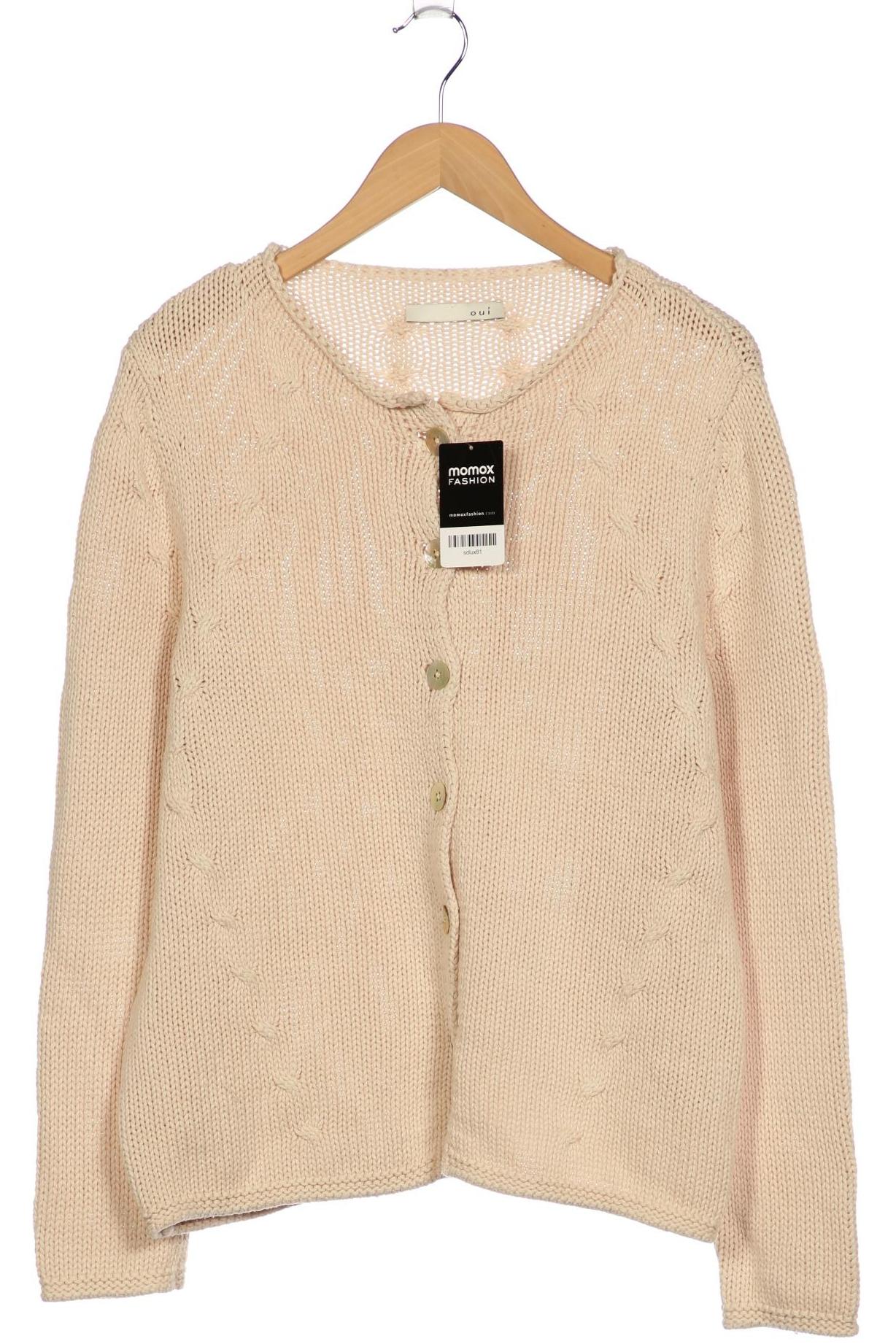 

Oui Damen Strickjacke, beige, Gr. 42