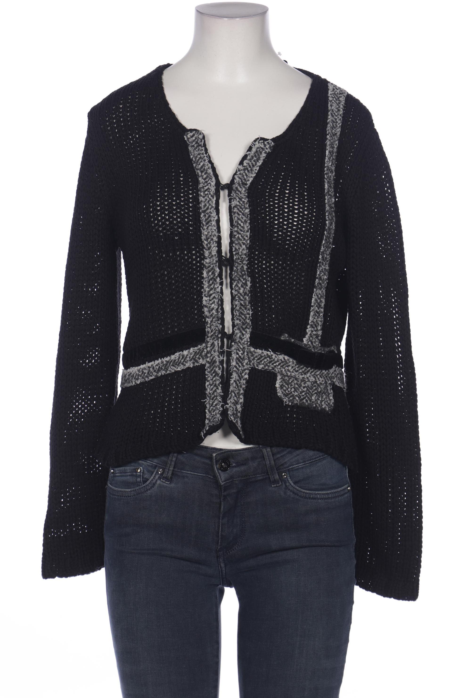 

Oui Damen Strickjacke, schwarz, Gr. 38