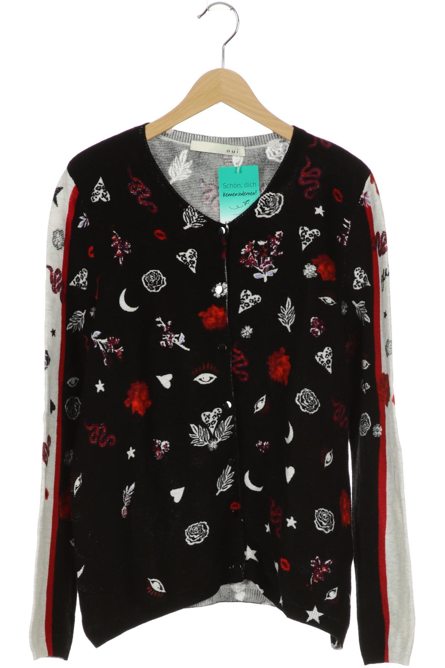 

Oui Damen Strickjacke, schwarz, Gr. 48