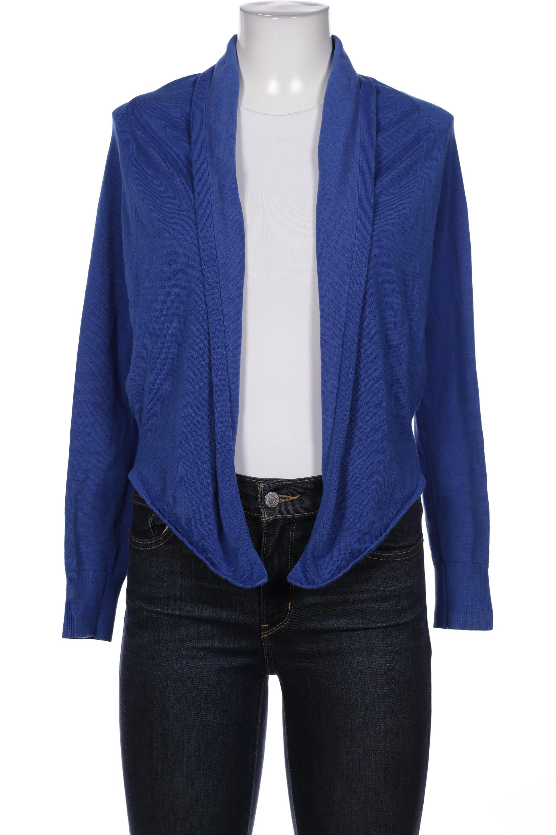 

Oui Damen Strickjacke, blau, Gr. 34